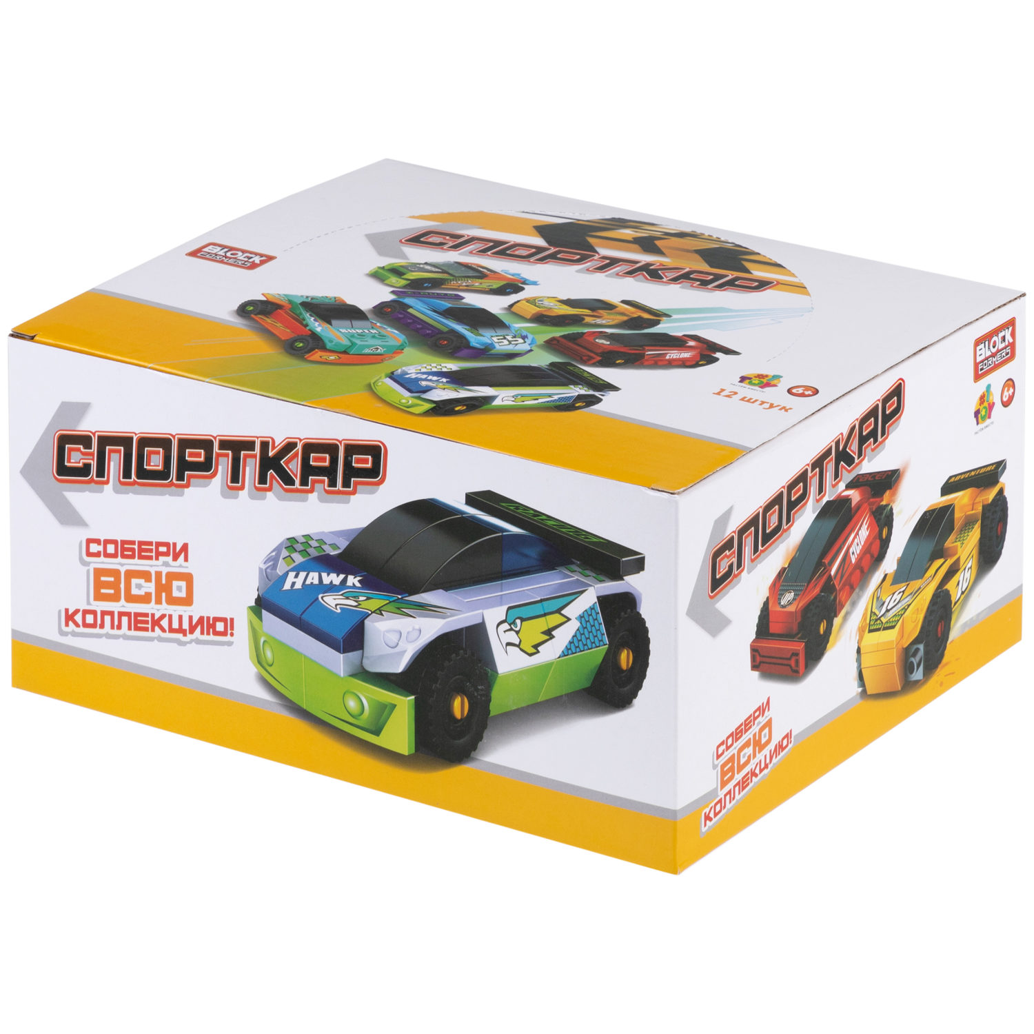 1TOY конструктор Blockformers "Спорткар", в ассортименте 6 видов