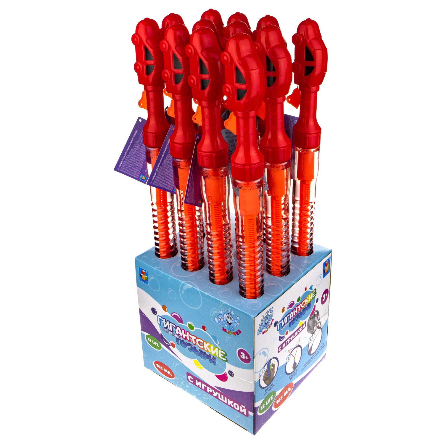 Мыльные пузыри гигантские 1TOY Мы-шарики! колба с раскладным элементом машинка, 165 мл