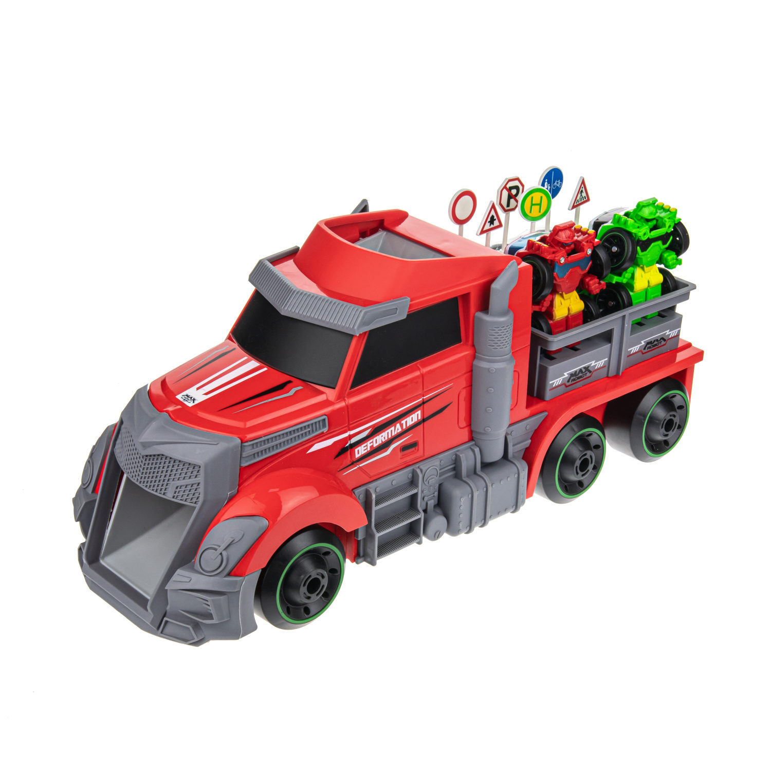 Автовоз с машинками 1TOY Мой первый трансформер, трейлер, красный, 45 см