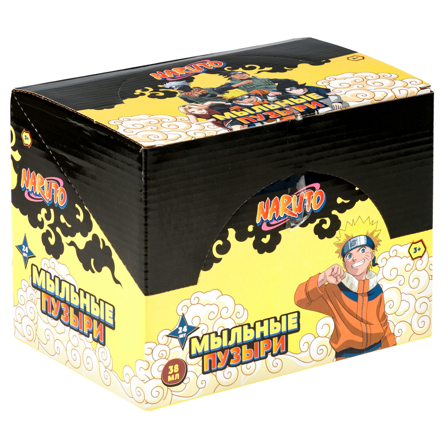 Мыльные пузыри Наруто 1TOY колба с кругляшом, 38 мл