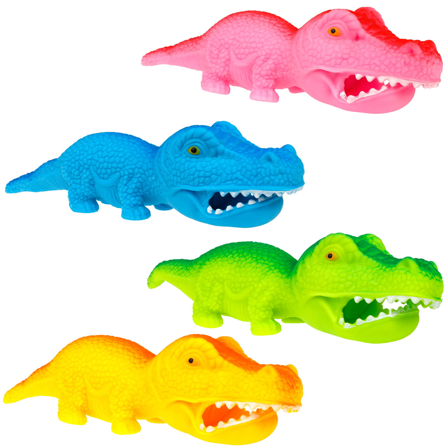 Игрушка-антистресс 1TOY Крутой замес «Крокозавр», синий