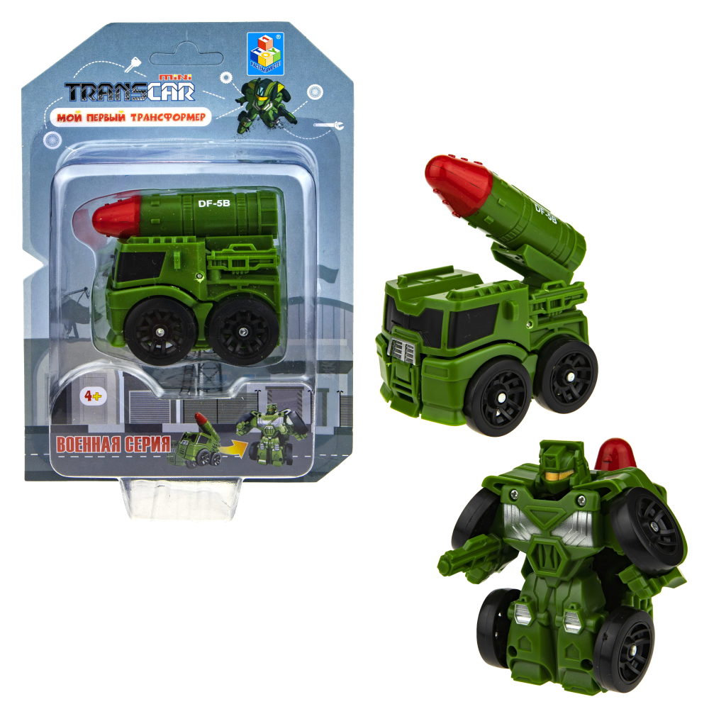 1toy "Мой первый трансформер: военная серия" (собирается в ракетный комплекс, 6 см, блистер)