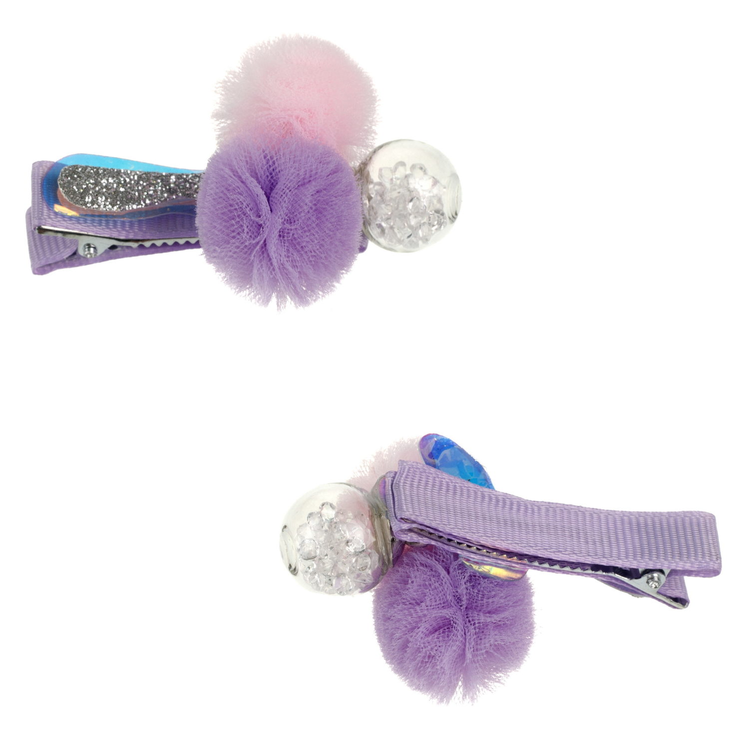 Lukky Fashion набор аксессуаров для волос сиреневый, в наборе 10 заколок, подарочная упаковка 14х14х4см
