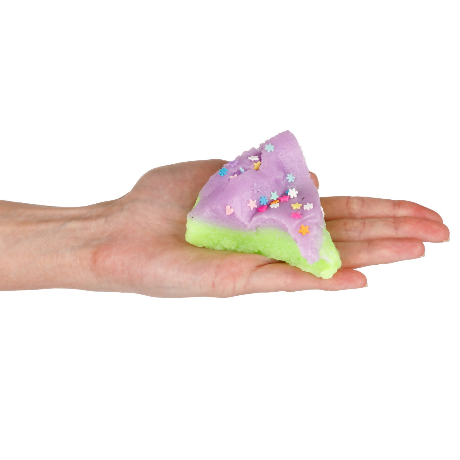 Игрушка-антистресс 1TOY Крутой замес «Няшка-вкусняшка», «Чизкейк с посыпкой», с колокольчиком, фиолетовый