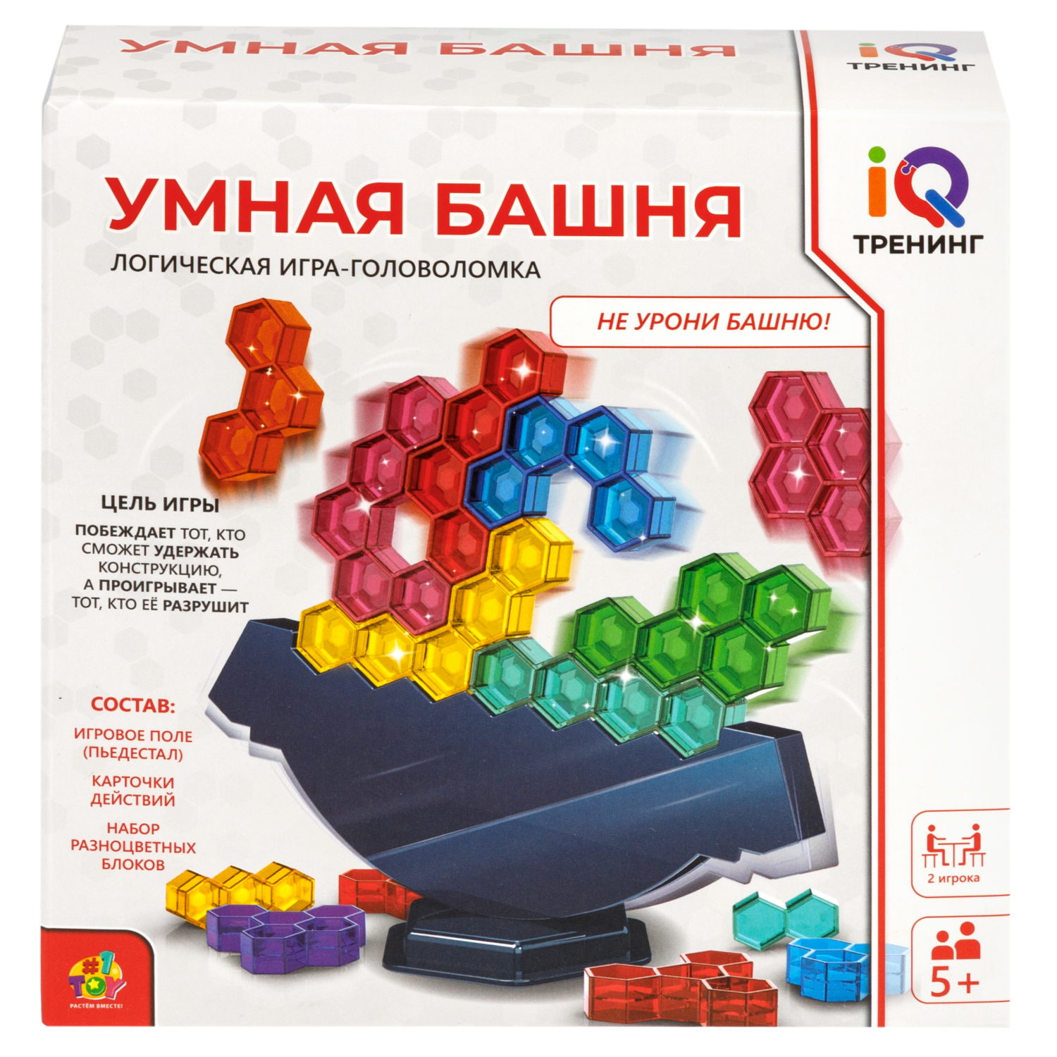 Настольная логическая игра 1TOY IQ Тренинг Умная башня