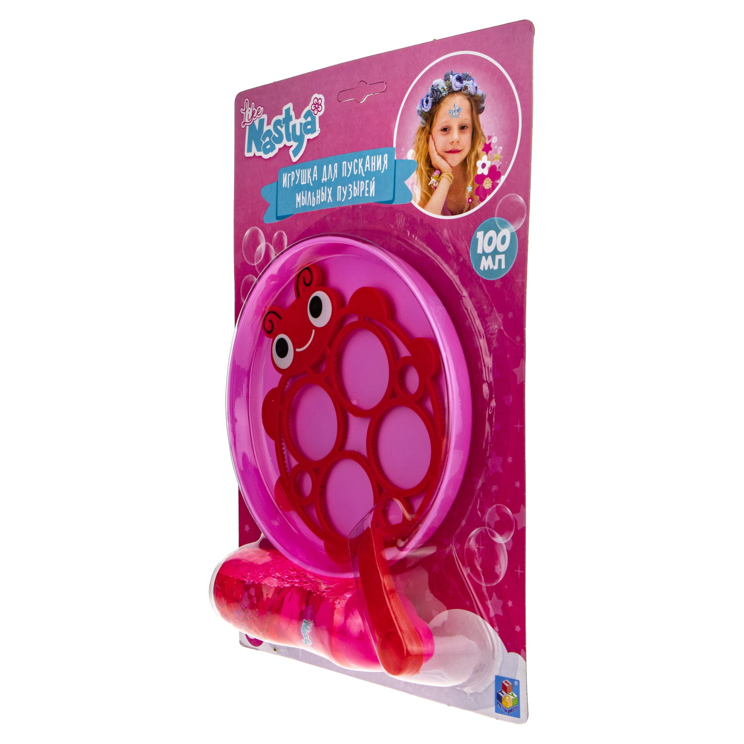 Мыльные пузыри гигантские Like Nastya венчик в виде божьей коровки 100 мл