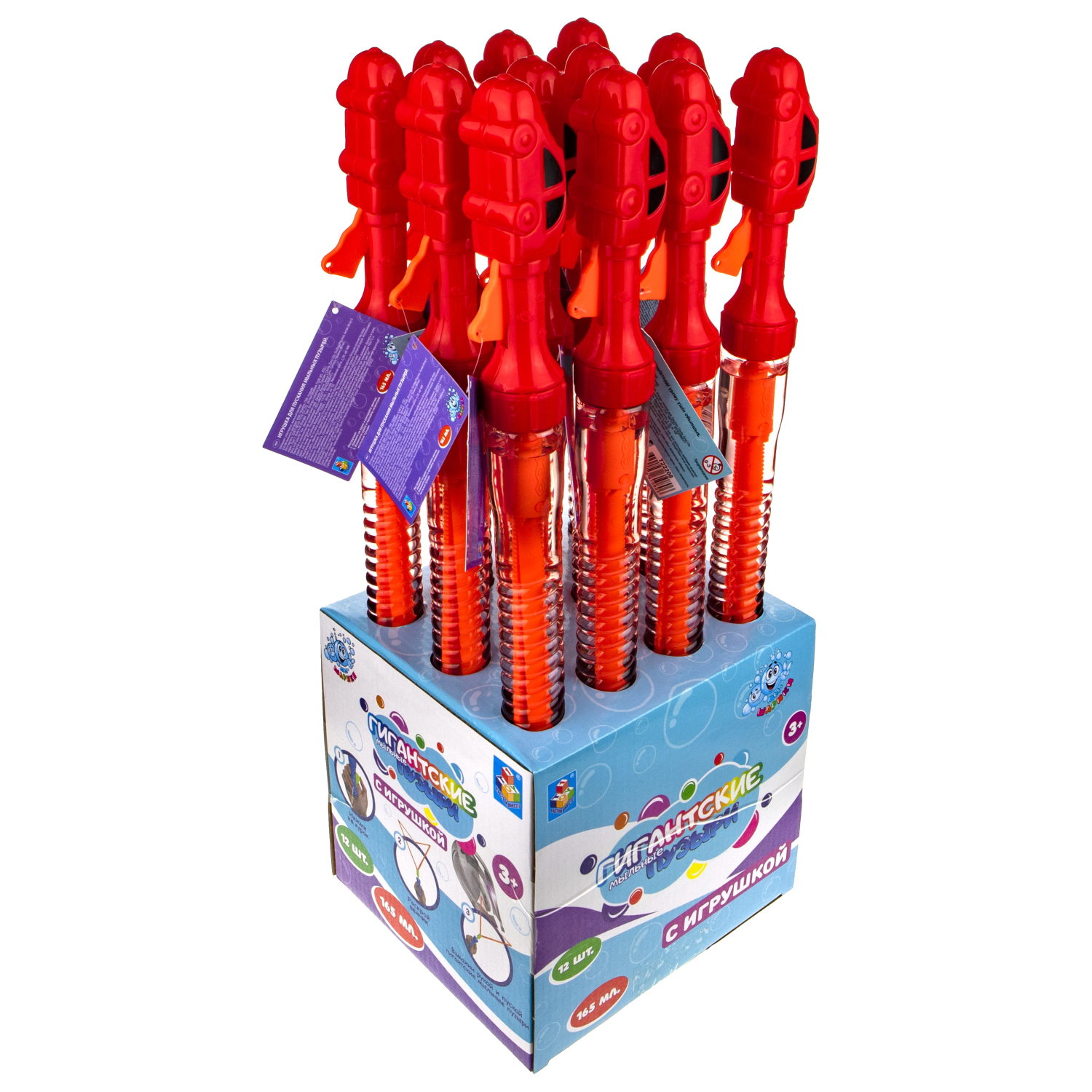 Мыльные пузыри гигантские 1TOY Мы-шарики! колба с раскладным элементом машинка, 165 мл