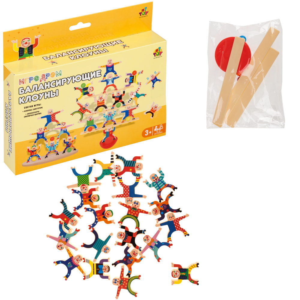 Настольная игра 1TOY Игродром Балансирующие клоуны