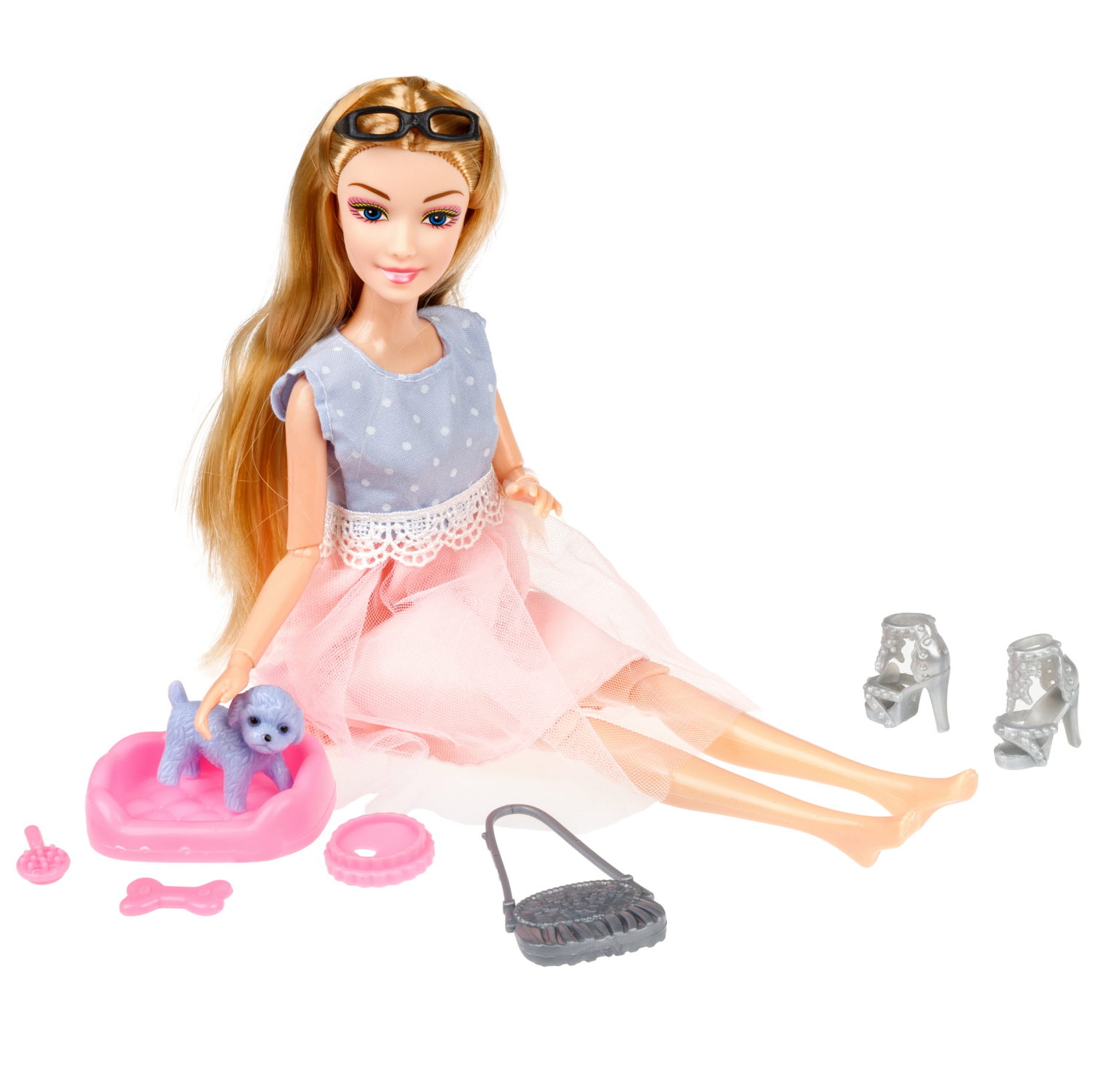 Кукла Alisa Fashion в пышном платье, с аксессурами и питомцем, 29 см