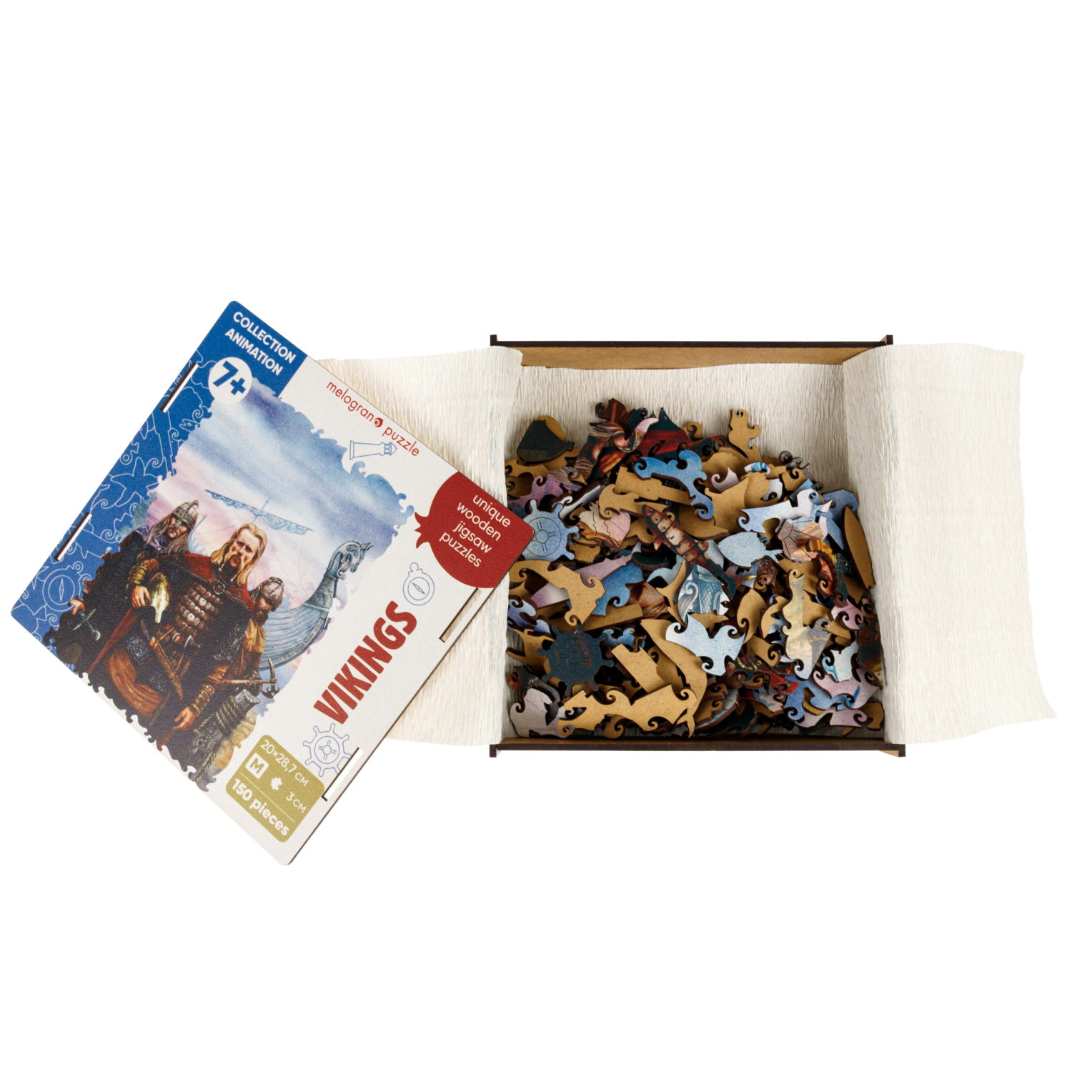Деревянные пазлы Collection Animation Викинги, 150 деталей