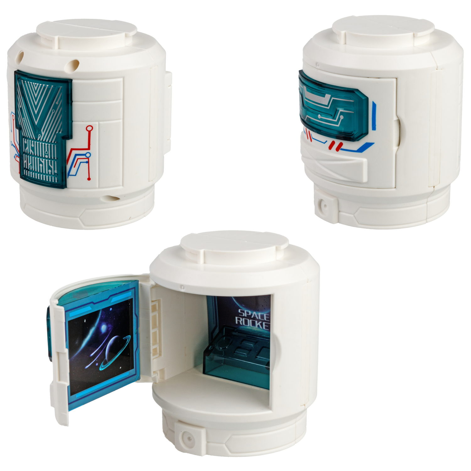 Игровой набор интерактивный 1TOY Space Team II 2-в-1: космический корабль ракета, фигурки космонавта, инопланетянина, звуковые эффекты