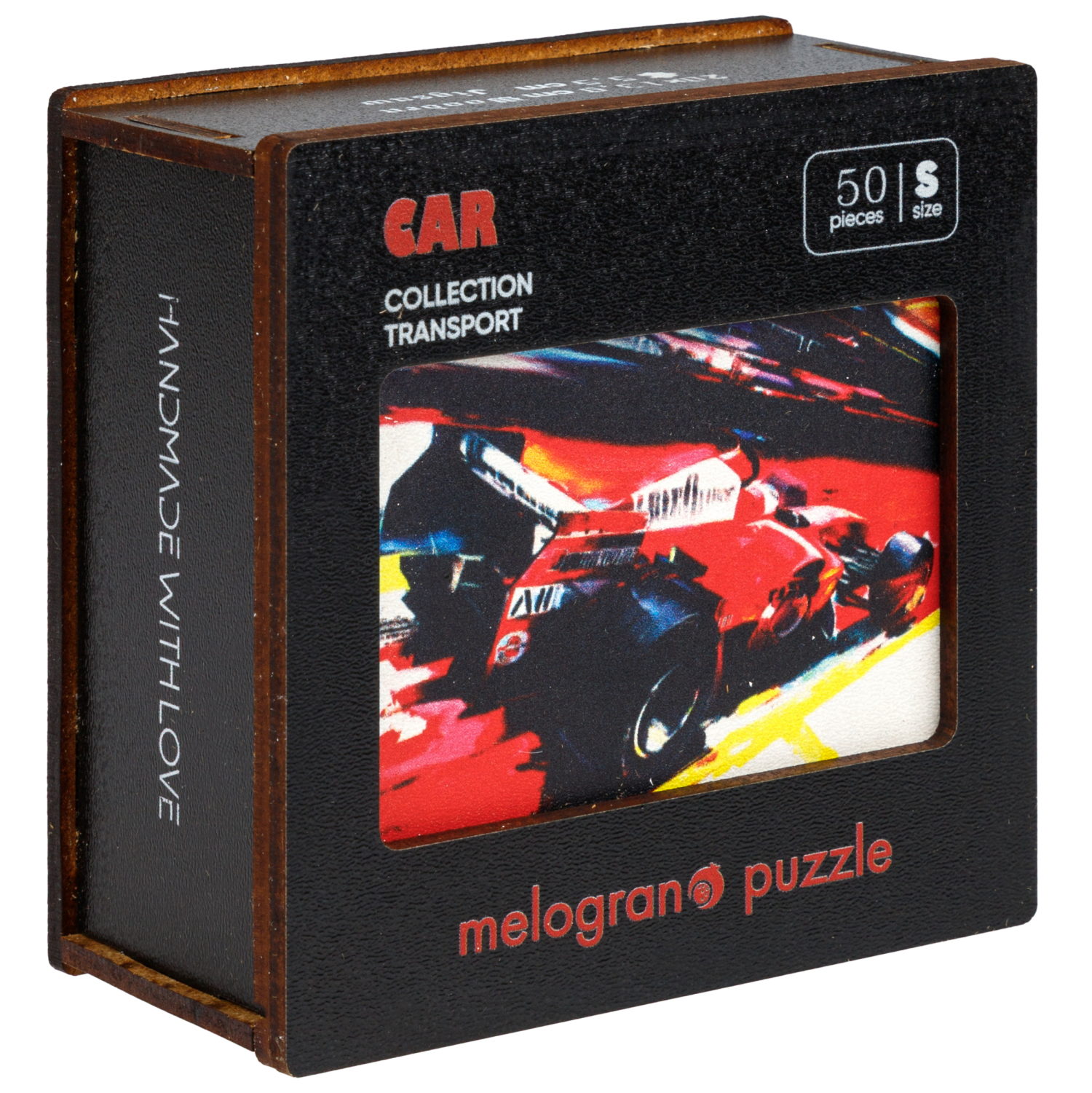 Деревянные пазлы CollectionTransport Автомобиль гоночный, 50 деталей, 20х13,9 см