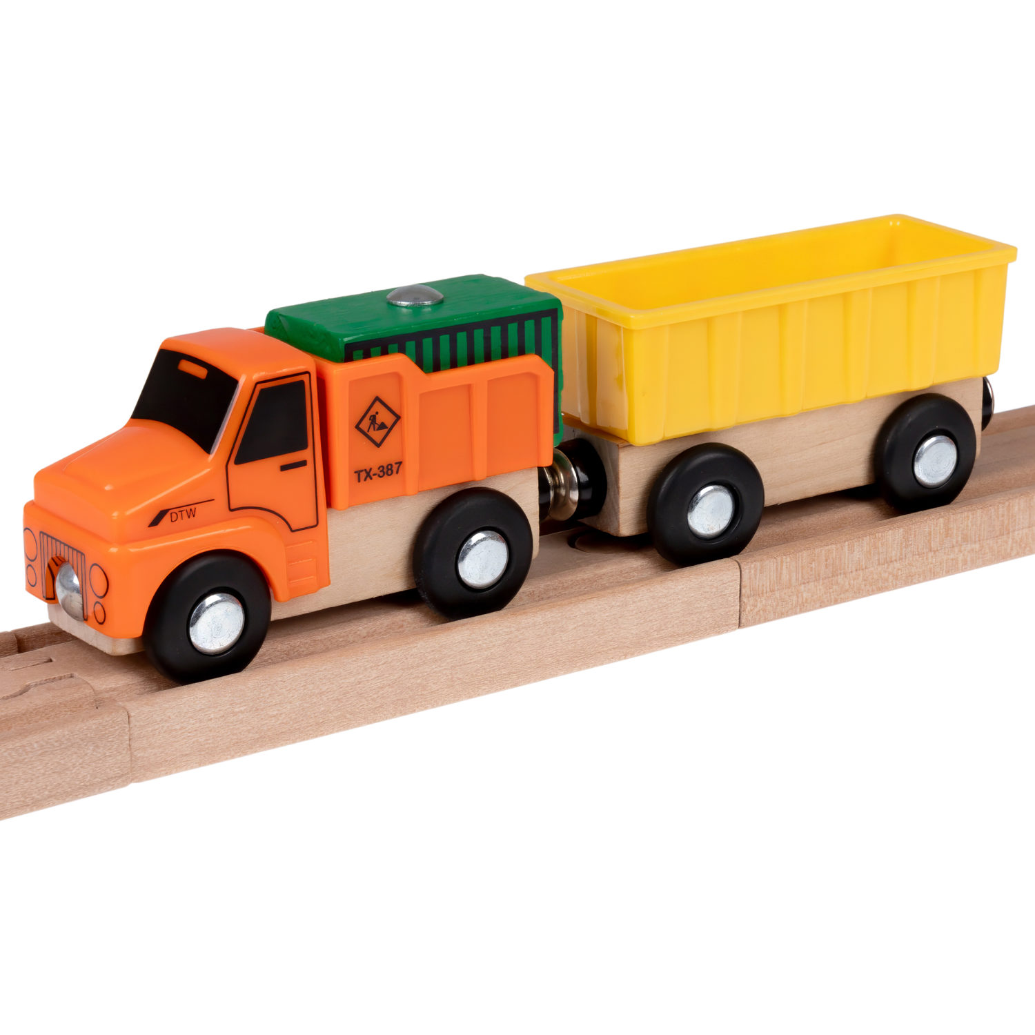 Набор «Технопарк» 1TOY Goodok, 2 машинки и 1 вагон с магнитами и грузом