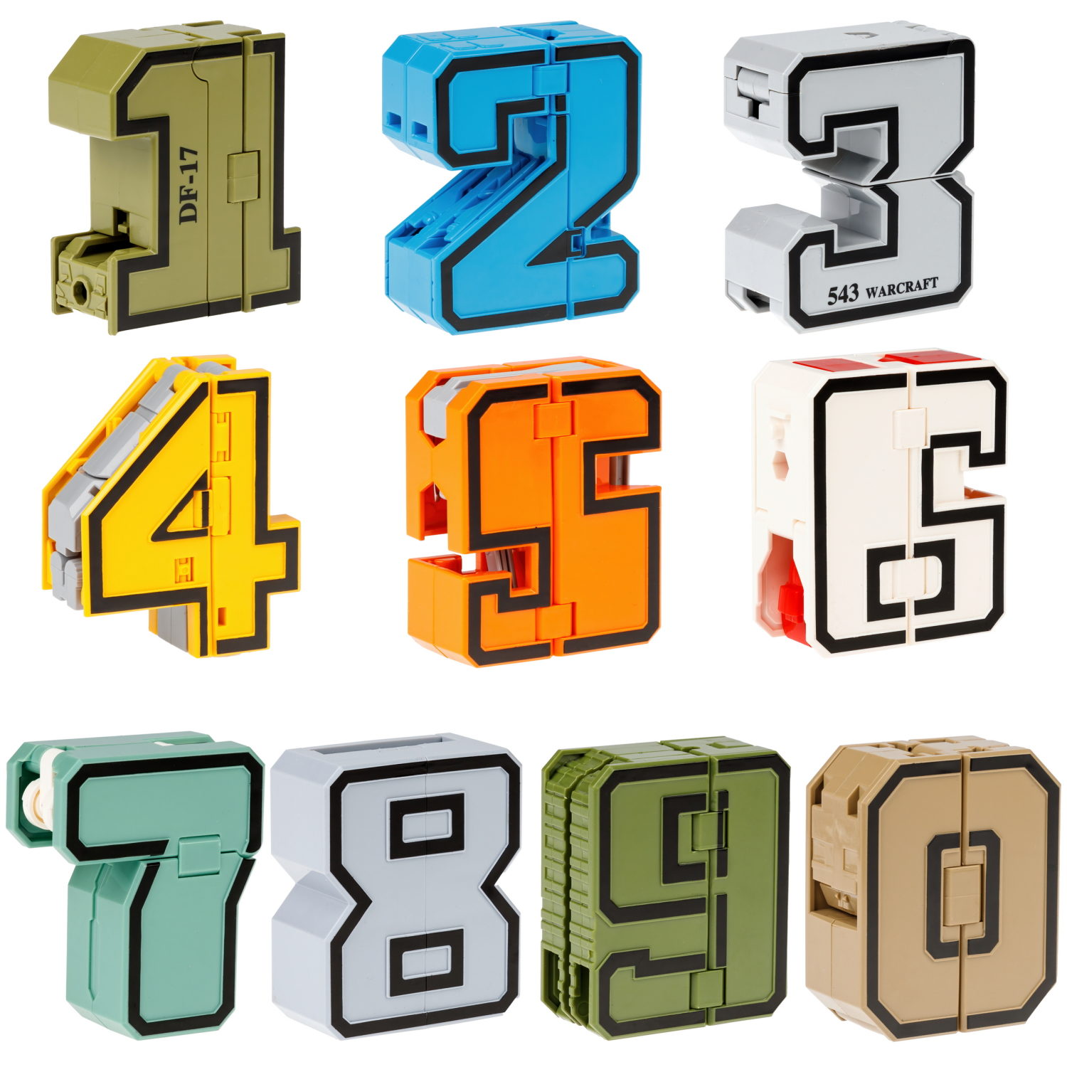 Трансботы 1TOY "Цифровая гвардия" цифры от 0 до 9, в ассортименте