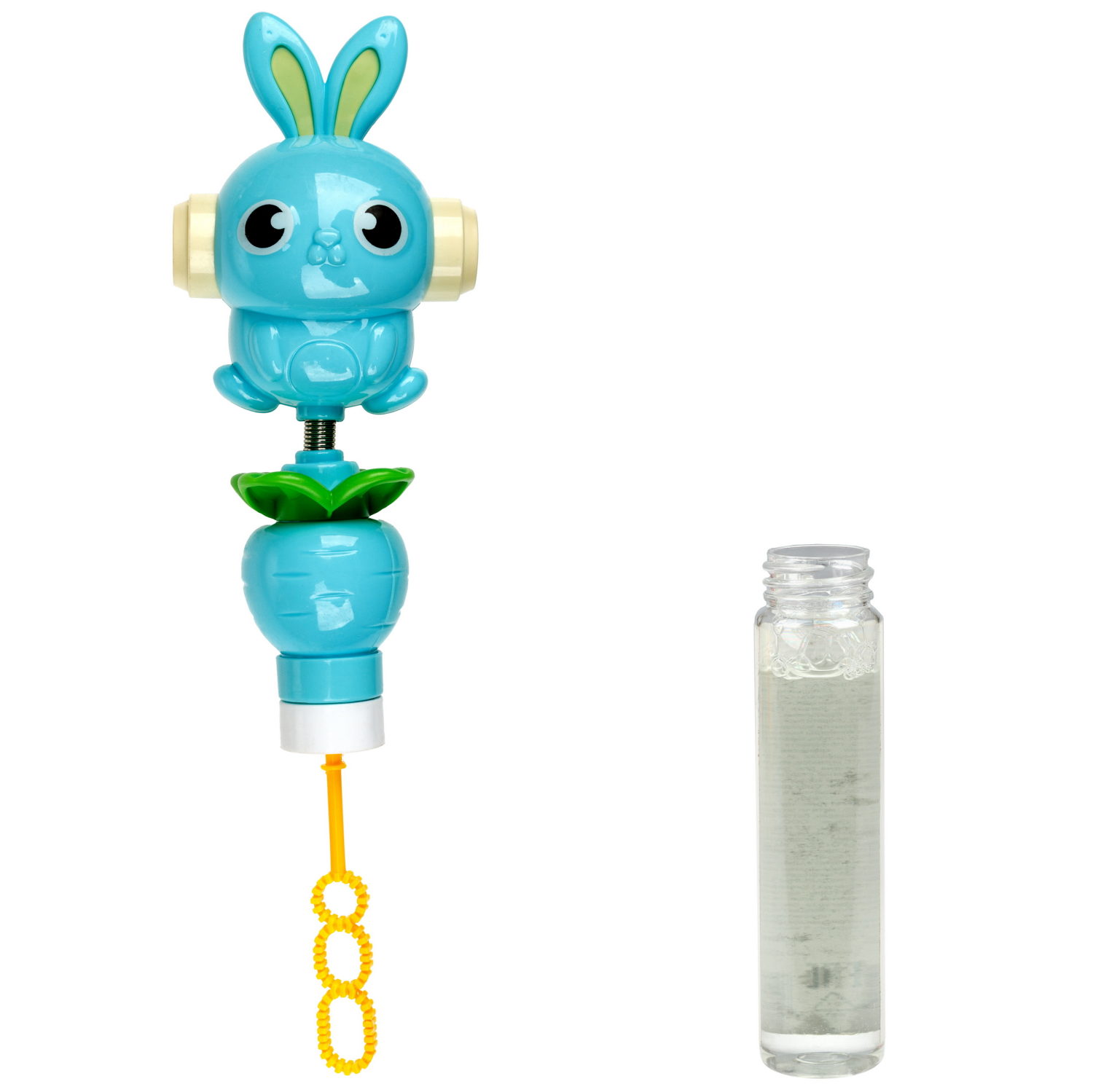 Мыльные пузыри с игрушкой-качалкой 1TOY Мы-шарики! Заяц, 40 мл, 3 цвета в ассортименте