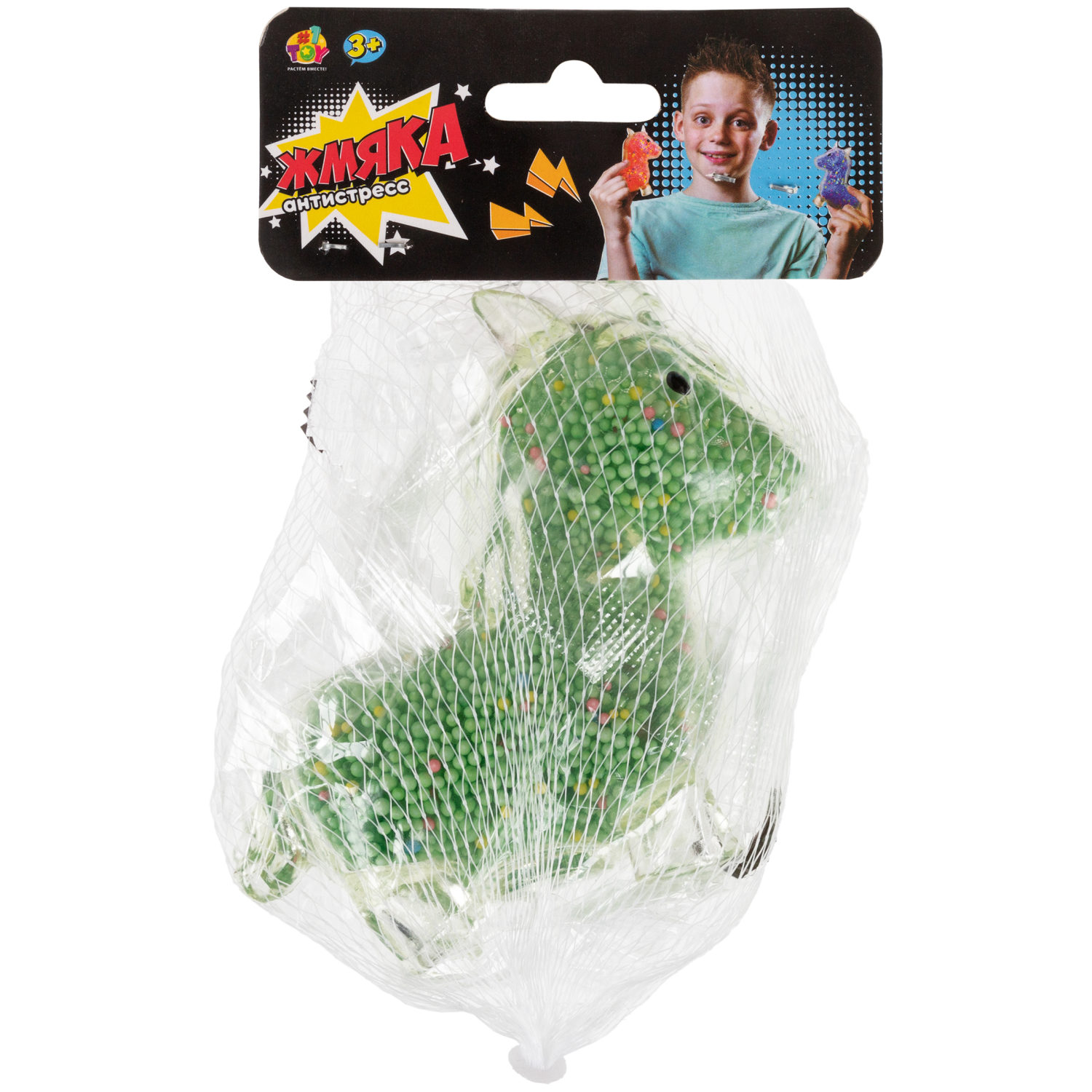 1toy Жмяка единорог с пенопластовыми шариками, 11х8 см, 4 вида в ассортименте