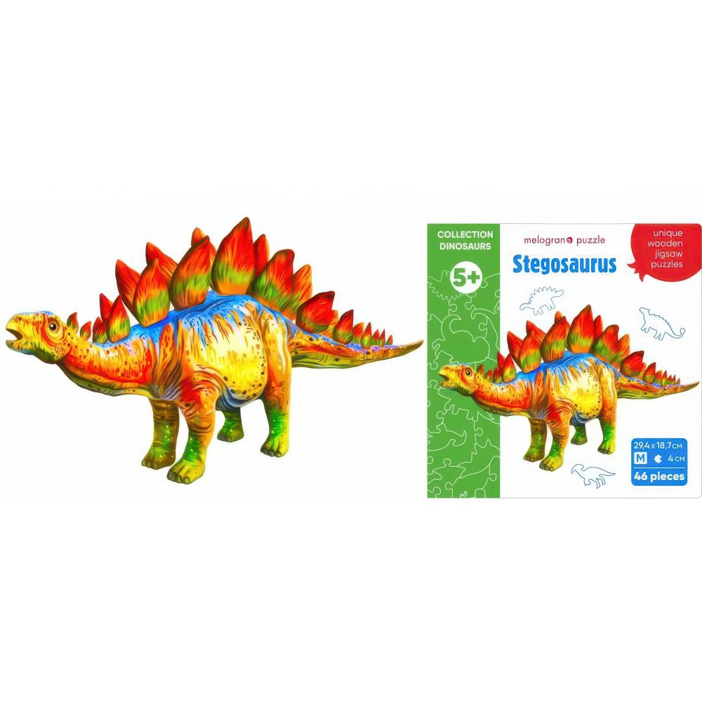 Пазлы Collection Dinosaurs Стегозавр, 46 деталей
