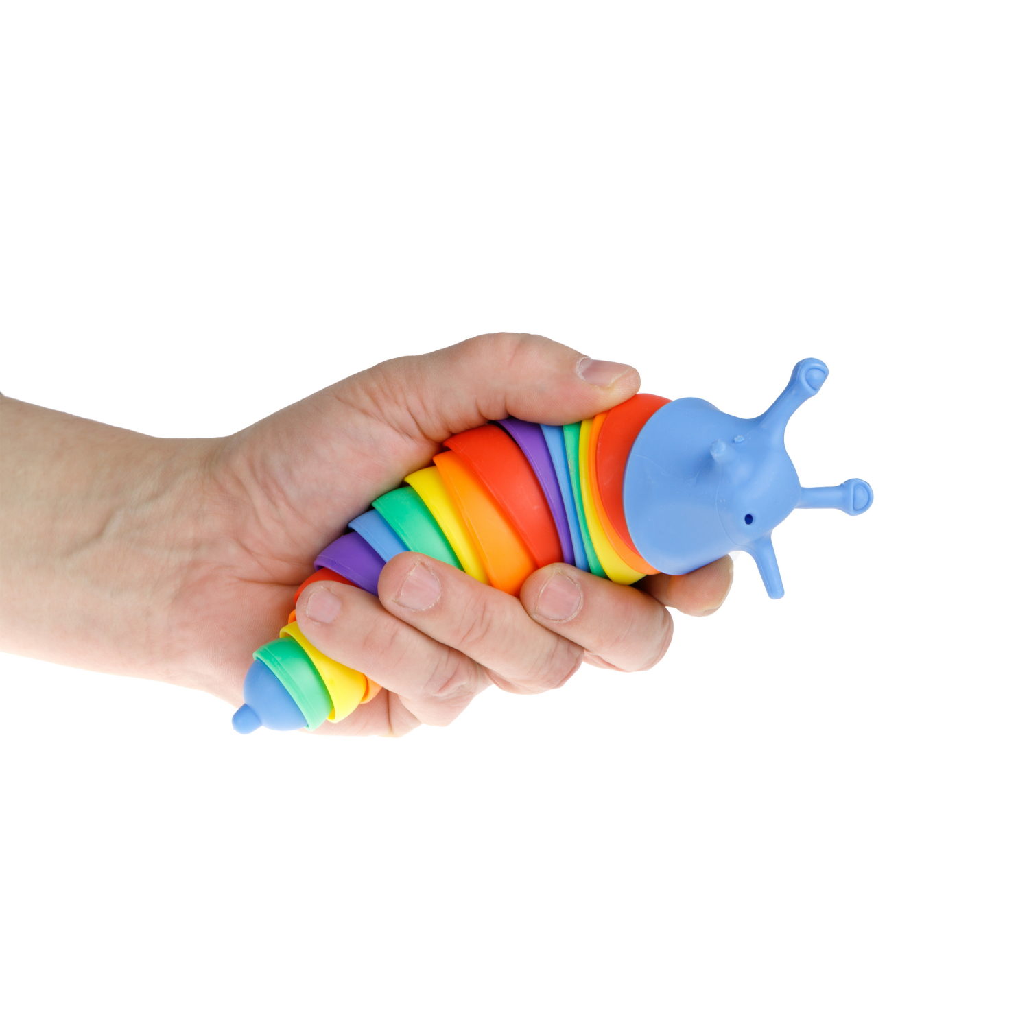 Развивающая антистресс-игрушка 1TOY Гремушка «Слизняк», 6 цветов в ассортименте