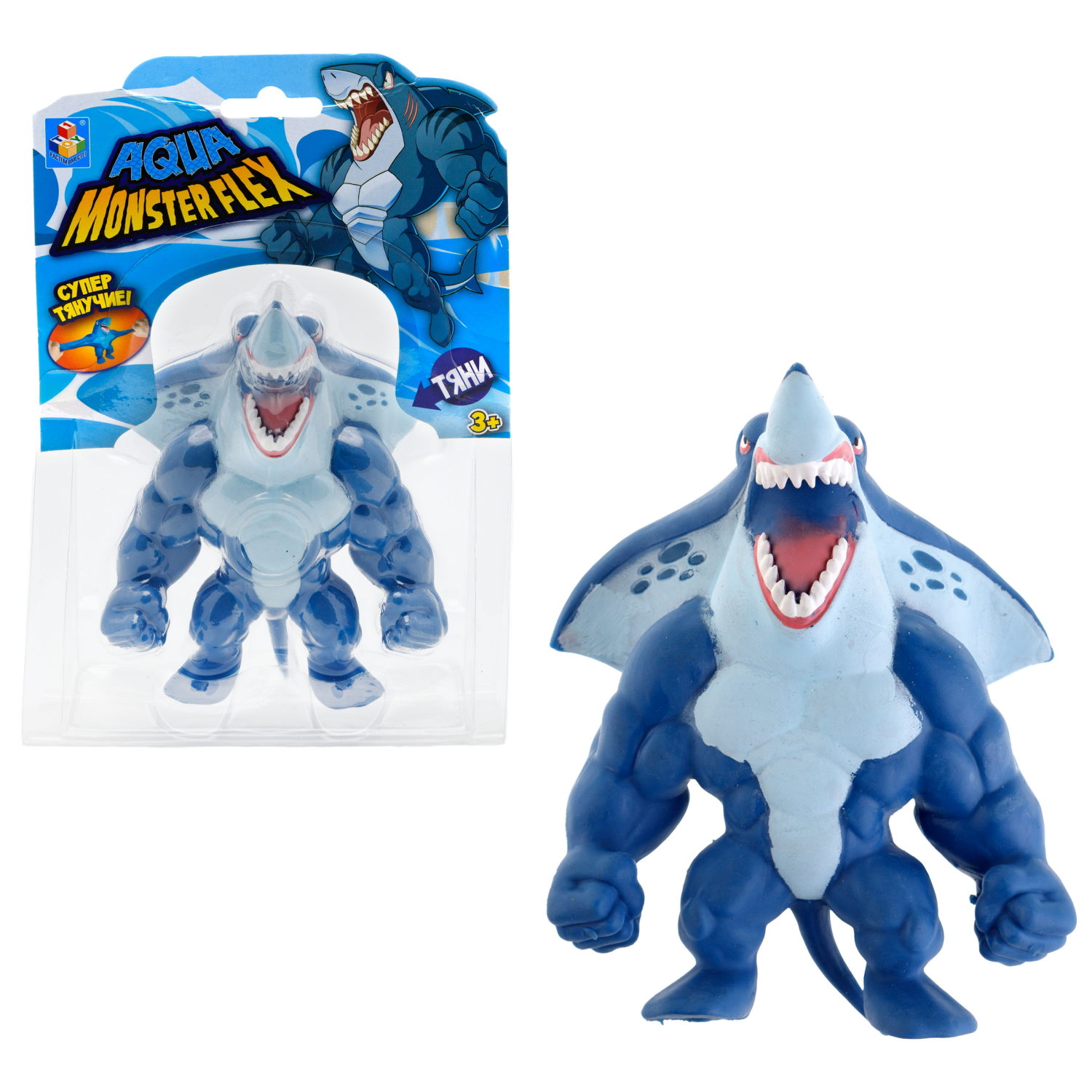 1Toy Игрушка для мальчика, тянучка монстр MONSTER FLEX AQUA, антистресс, 14 видов в ассортименте