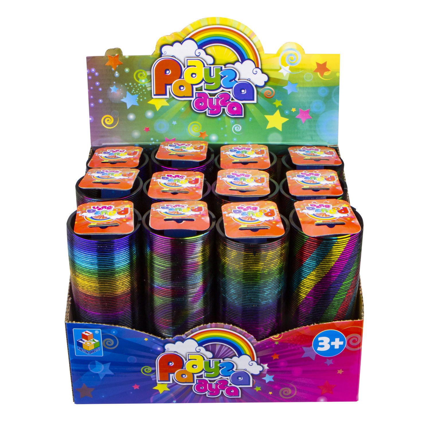 1toy пружинка Радуга-Дуга металик с рис в асс. 5,2*15см.в дб.12 шт, 22*17*16см