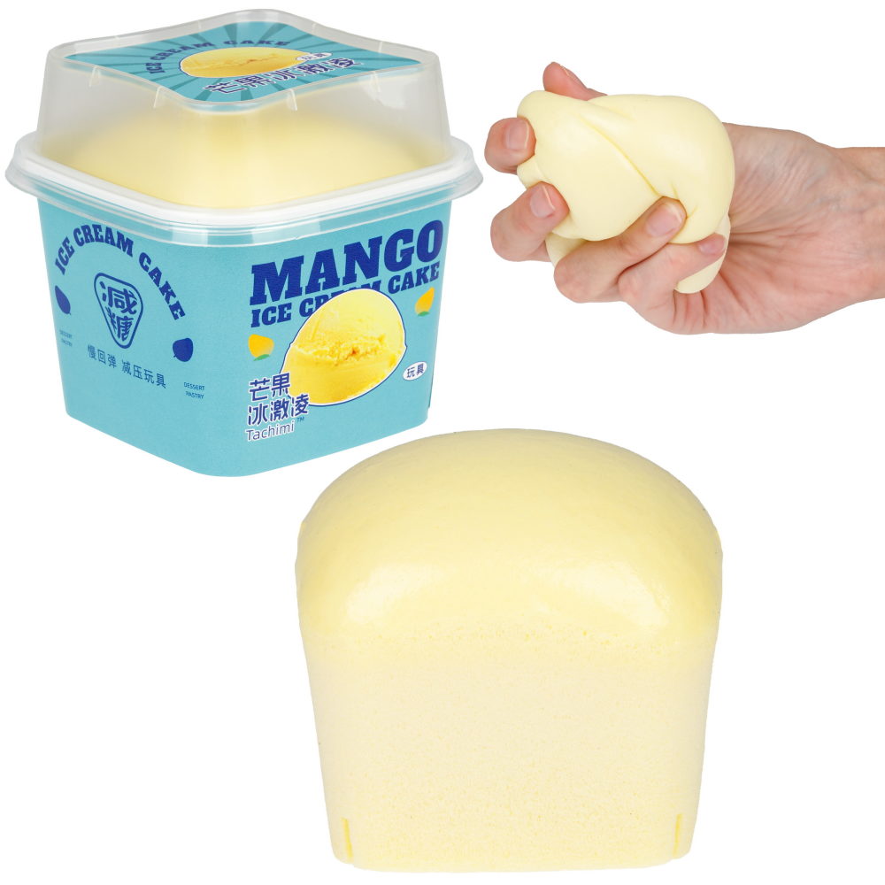 Игрушка-антистресс 1TOY Сквиш, мороженое в стаканчике, с ароматом манго, 8,5х8,5х9 см