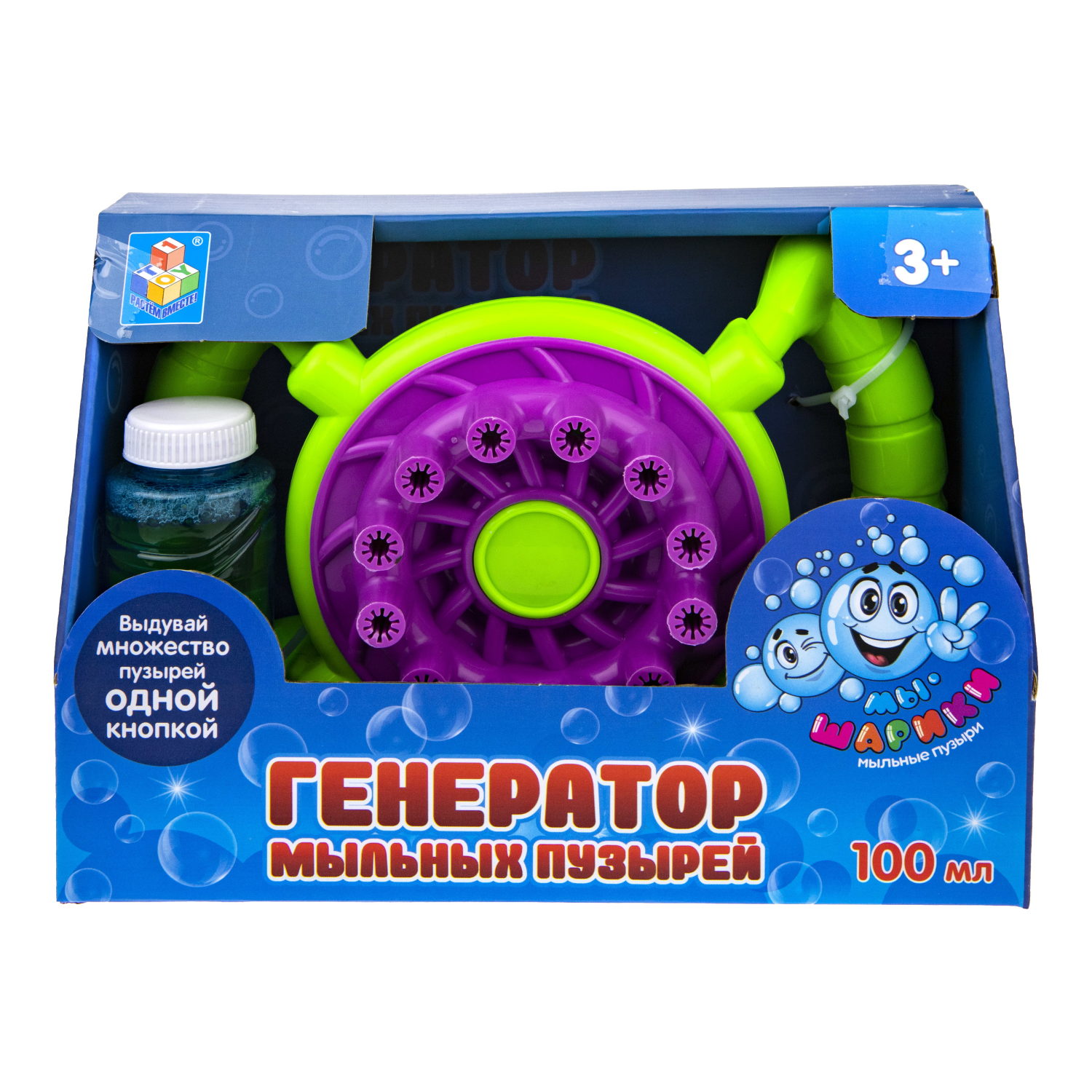 Мыльные пузыри 1TOY Мы-шарики! игрушка на батарейках руль 100 мл