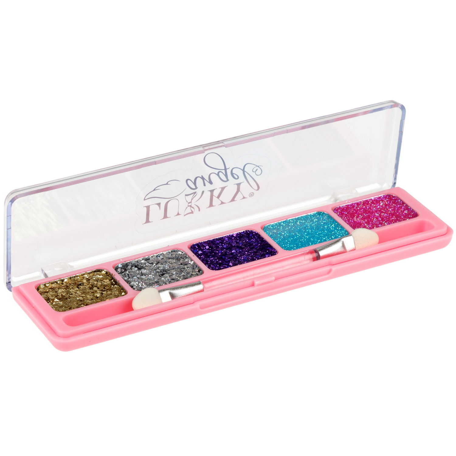 Гель-тени для век детские Lukky Angel, цвета: золотистый, серебристый,  фиолетовый, бирюзовый, розовый, 3 г