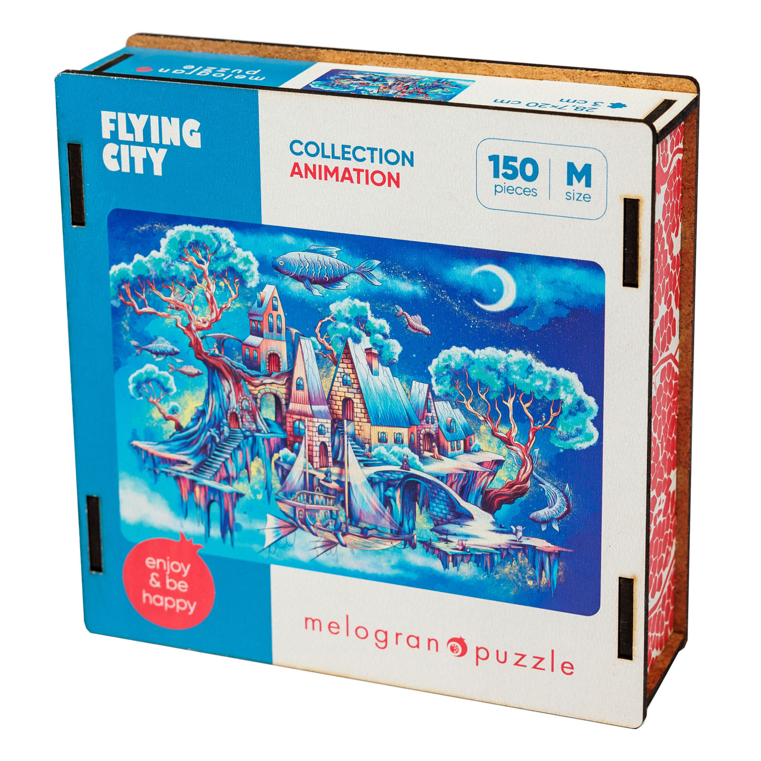Деревянные пазлы Collection Animation Летающий город, 150 деталей, 28,7х20 см
