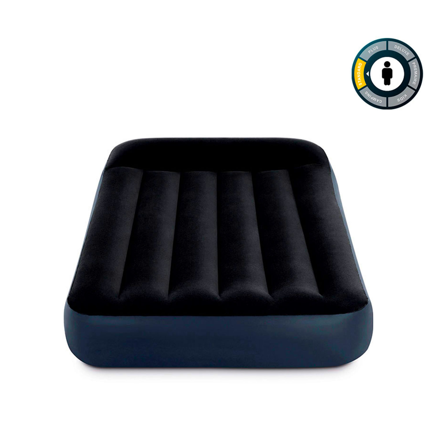 Надувной матрас односпальный со встроенным насосом Intex Интекс надувная кровать для сна, для дома, в палатку