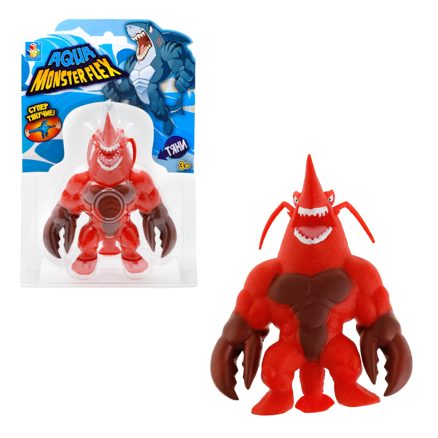 1Toy Игрушка для мальчика, тянучка монстр MONSTER FLEX AQUA, антистресс, 14 видов в ассортименте
