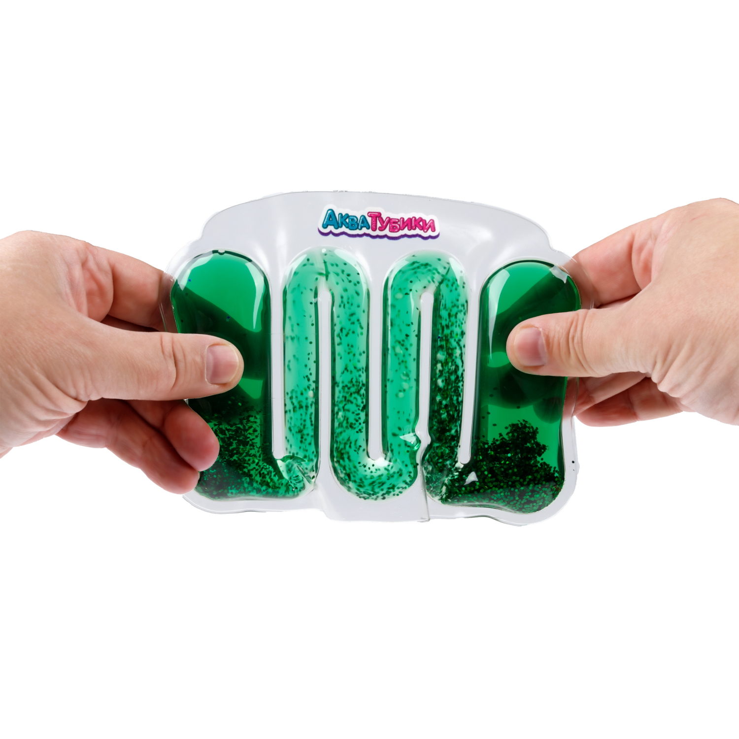 Акватубики переливайка 1TOY «Салют» скользун с водой внутри, антистресс для рук, жмякалка, 4 цвета в ассортименте