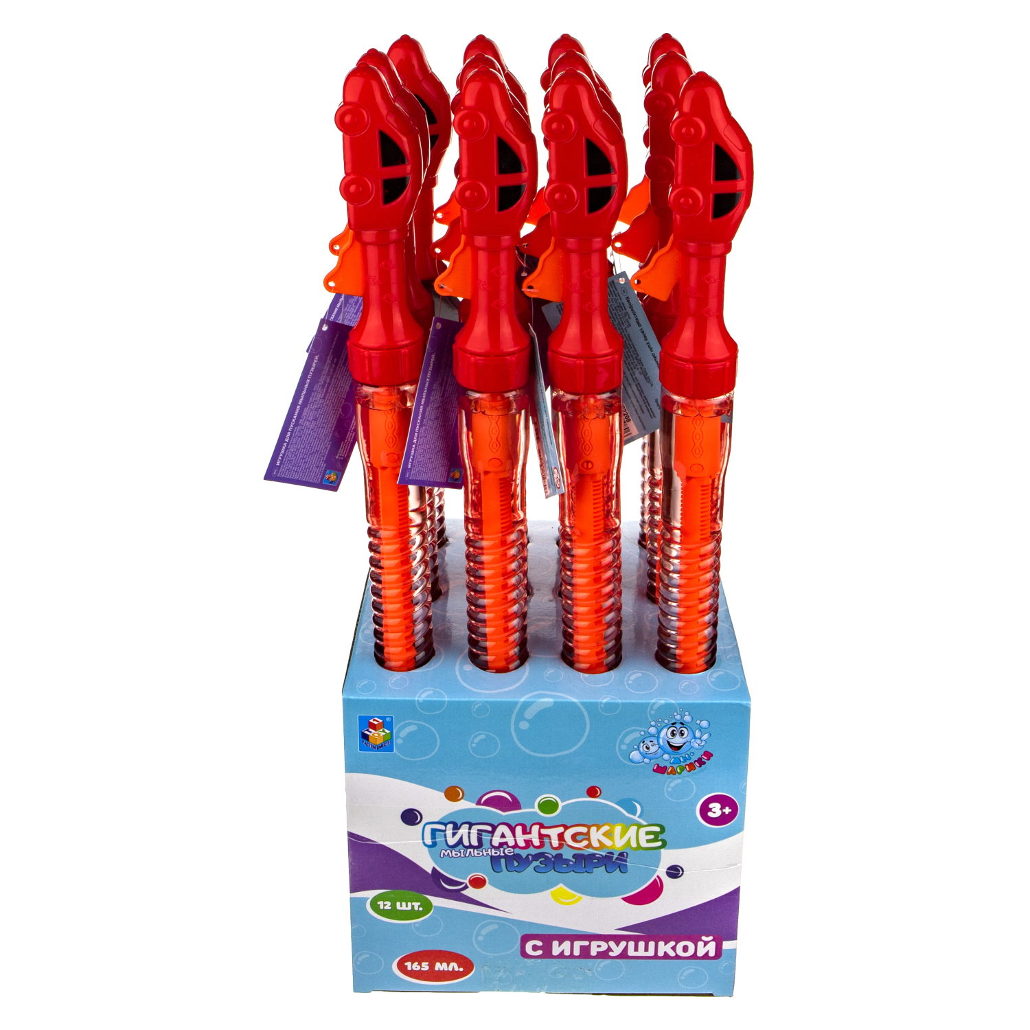 Мыльные пузыри гигантские 1TOY Мы-шарики! колба с раскладным элементом машинка, 165 мл