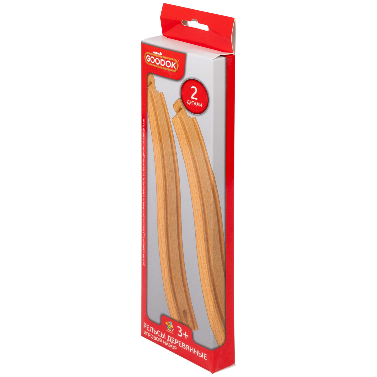 Рельсы для деревянной железной дороги 1TOY Goodok восходящие, 2 шт.