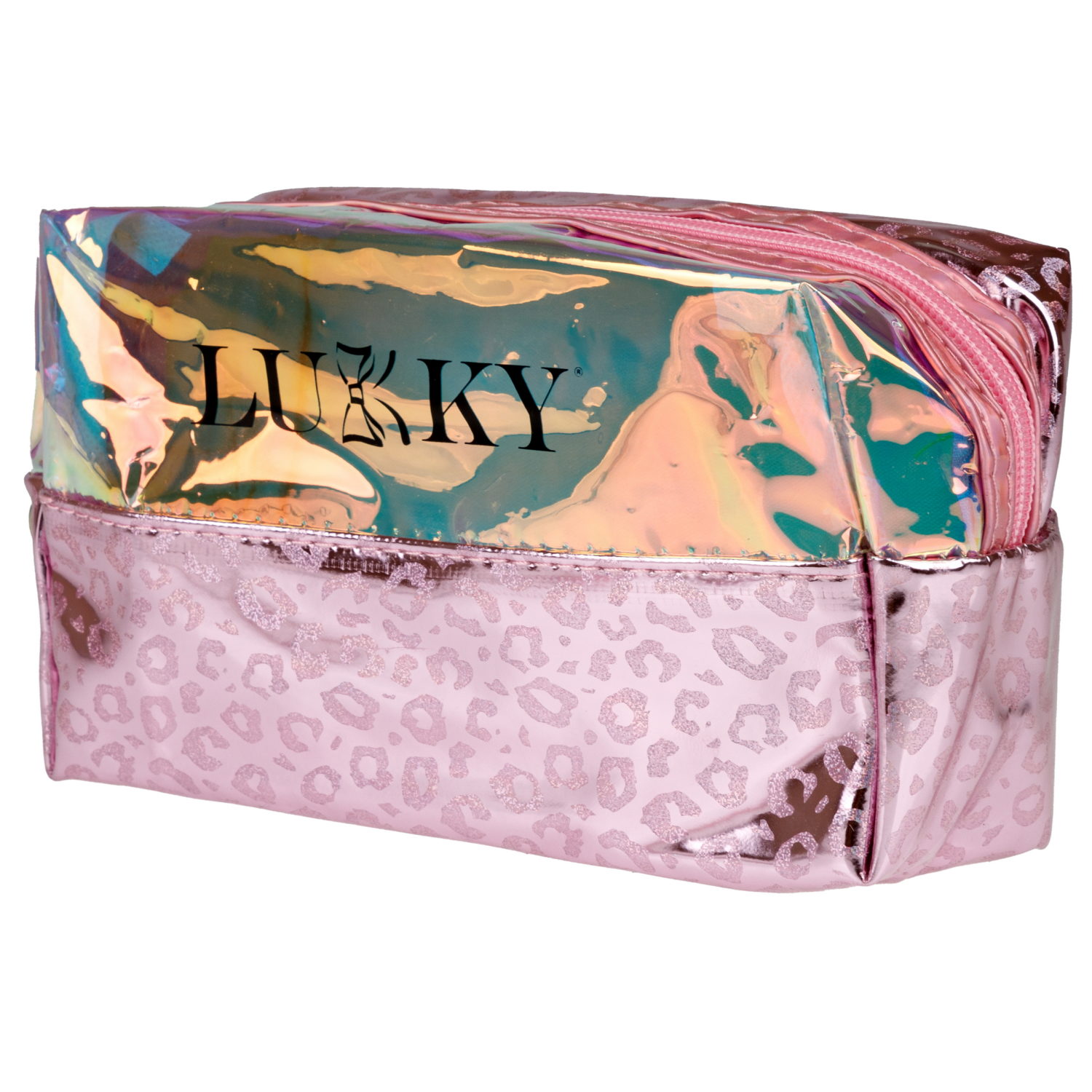 Косметичка блестящая,с леопардовым принтом Lukky Shiny Leo, 18*10*7 см
