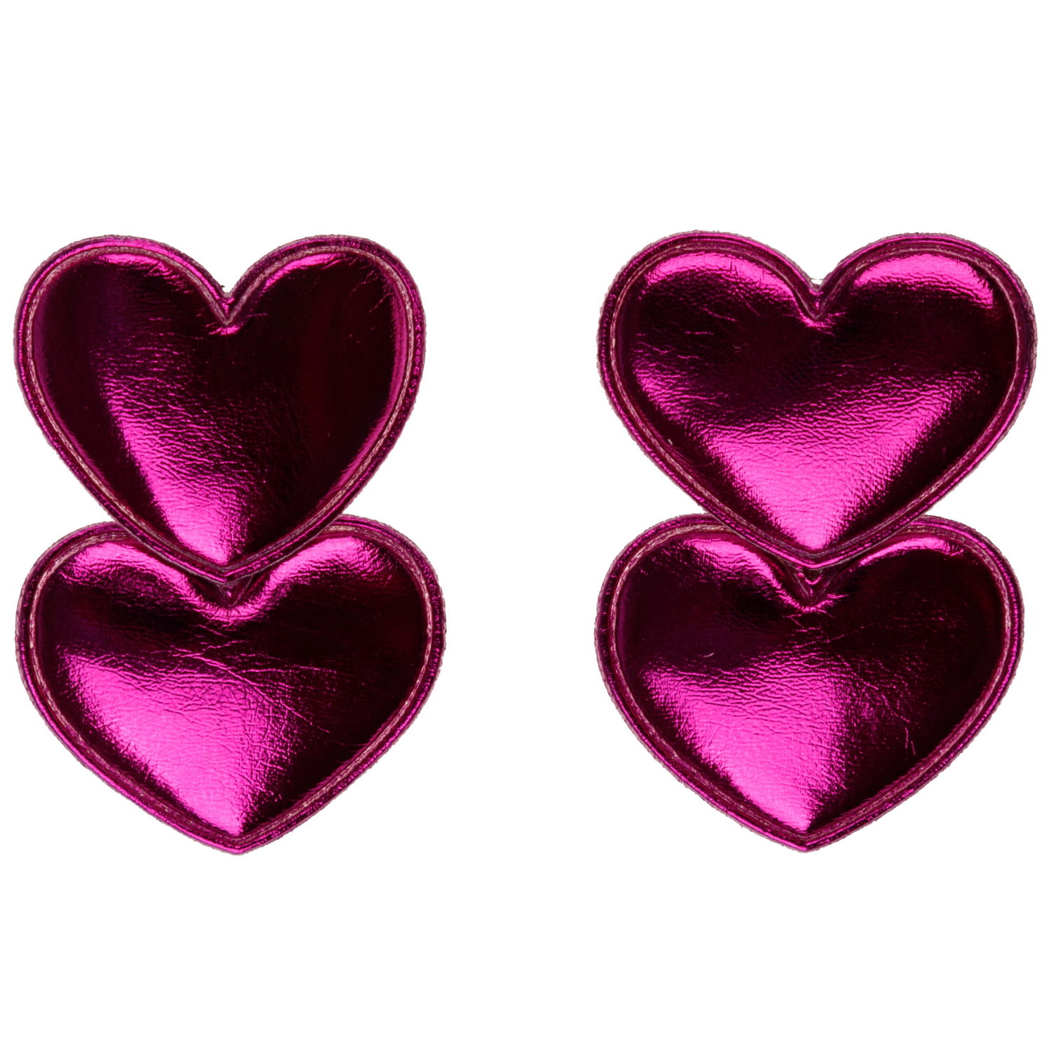 Заколки для волос Lukky Fashion Сердечки, детские, для девочки, зажимы, 4 цвета в ассортименте, набор 2 шт.