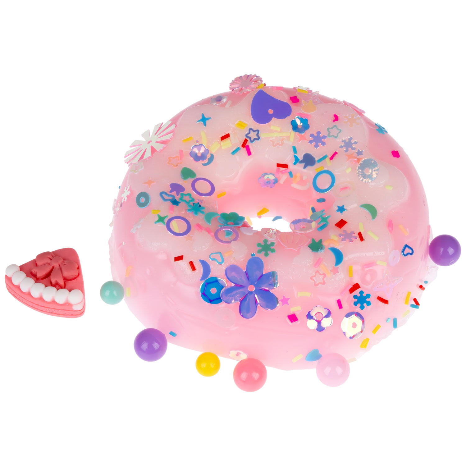 Игрушка-антистресс 1TOY Крутой замес «Няшка-вкусняшка», «Пончик с посыпкой», с колокольчиком, в ассортименте