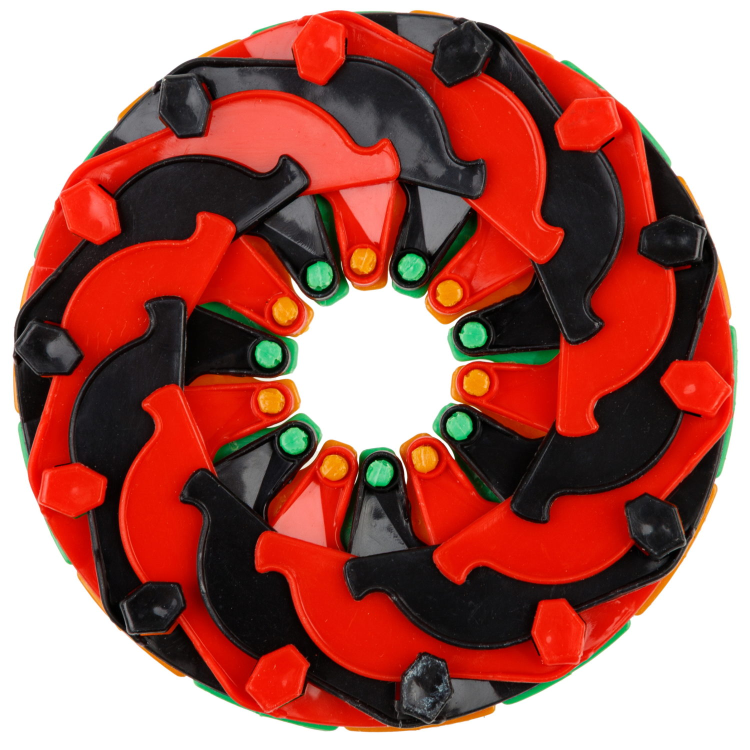 Фрисби складной 1TOY 7/14 см, двуцветный, оранжево-зеленый