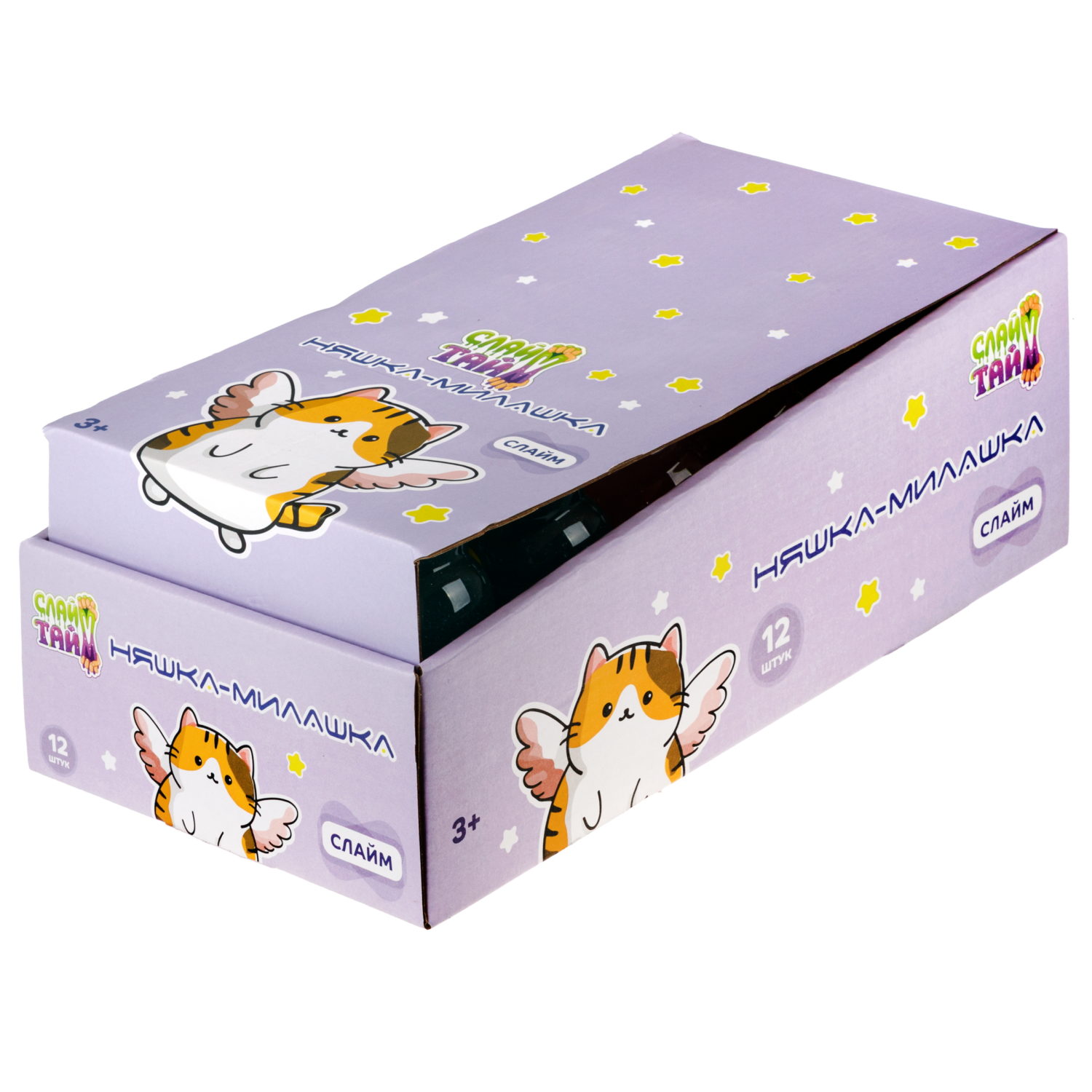 Антистресс-игрушка 1TOY Крутой замес Слайм цветок в банке, 8,3х4,7х12,4 см