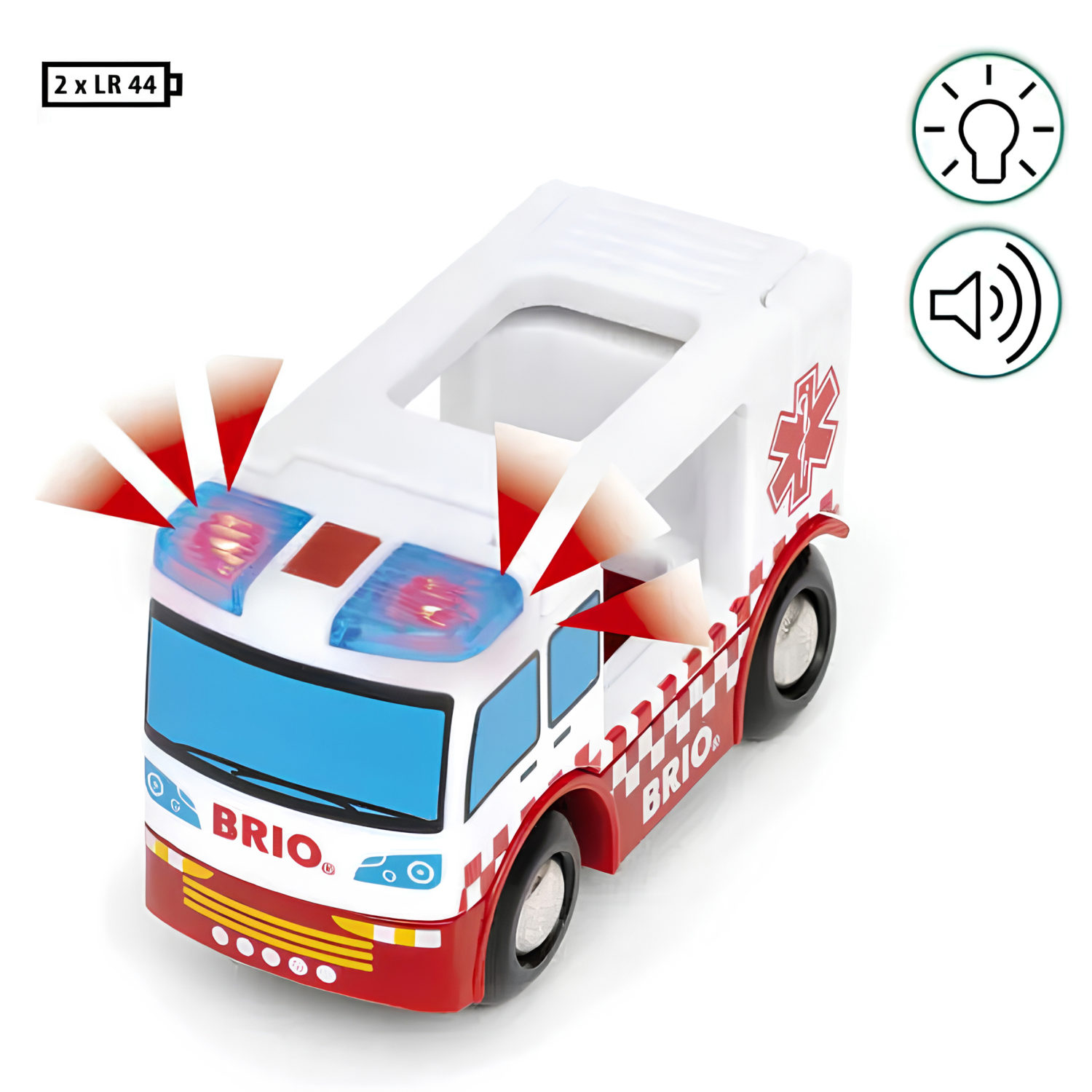 Машина скорой помощи Brio для деревянной железной дороги