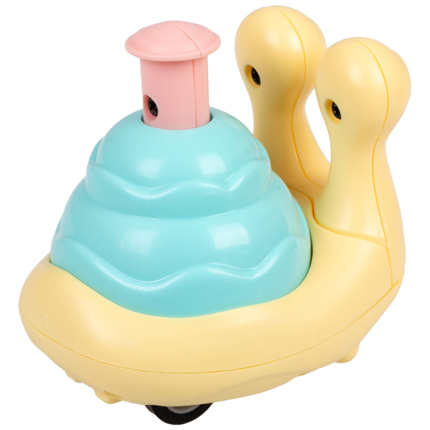 Игрушка детская 1TOY Покатушки Весёлая Улитка, инерционная, работает без батареек, 4 цвета в ассортименте