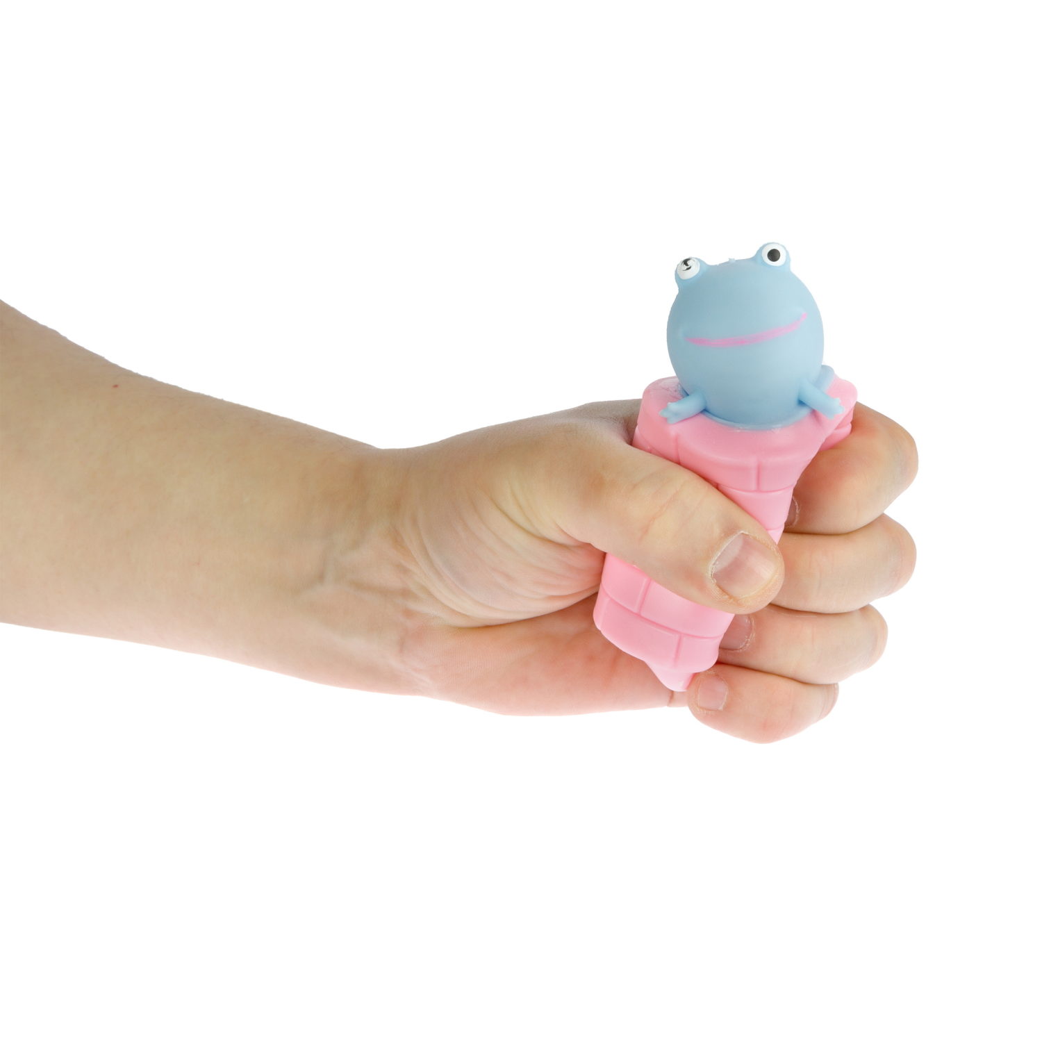 1Toy Жмяка "Выскочка. Лягушка" 6х6х6 см, 4 вида в асс., 12 шт. в д/б