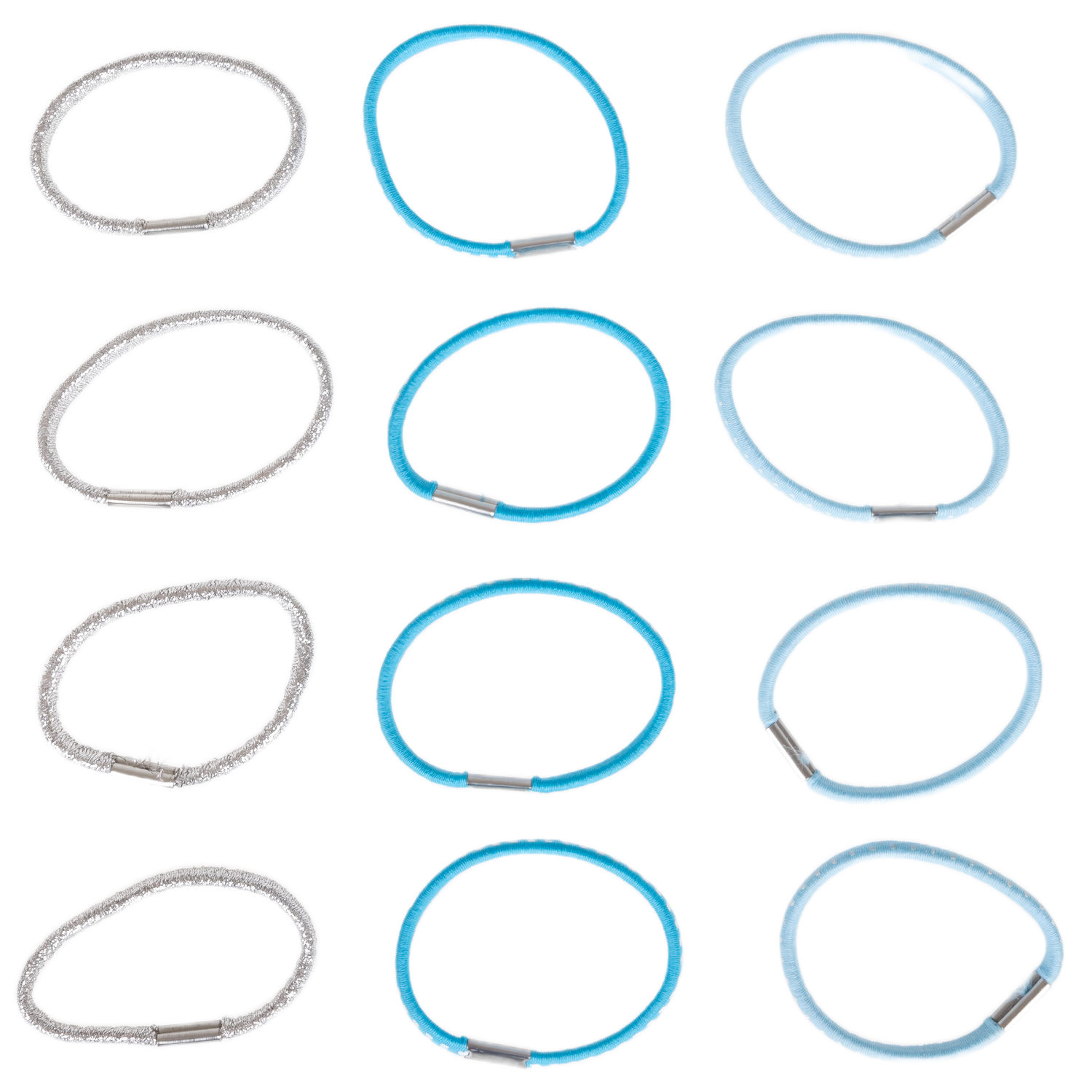 Lukky Fashion набор из 12 резинок д.волос Микс,2 цвета: розовый, голубой, принт микс