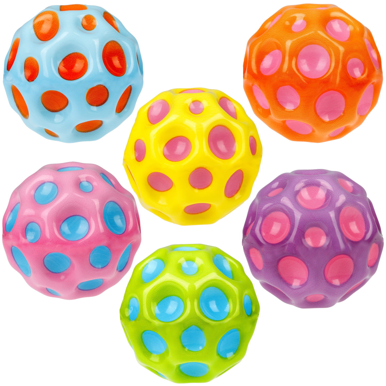 Мяч 1TOY Крутой замес Moon Ball классический, 6,5 см, 6 цветов в ассортименте