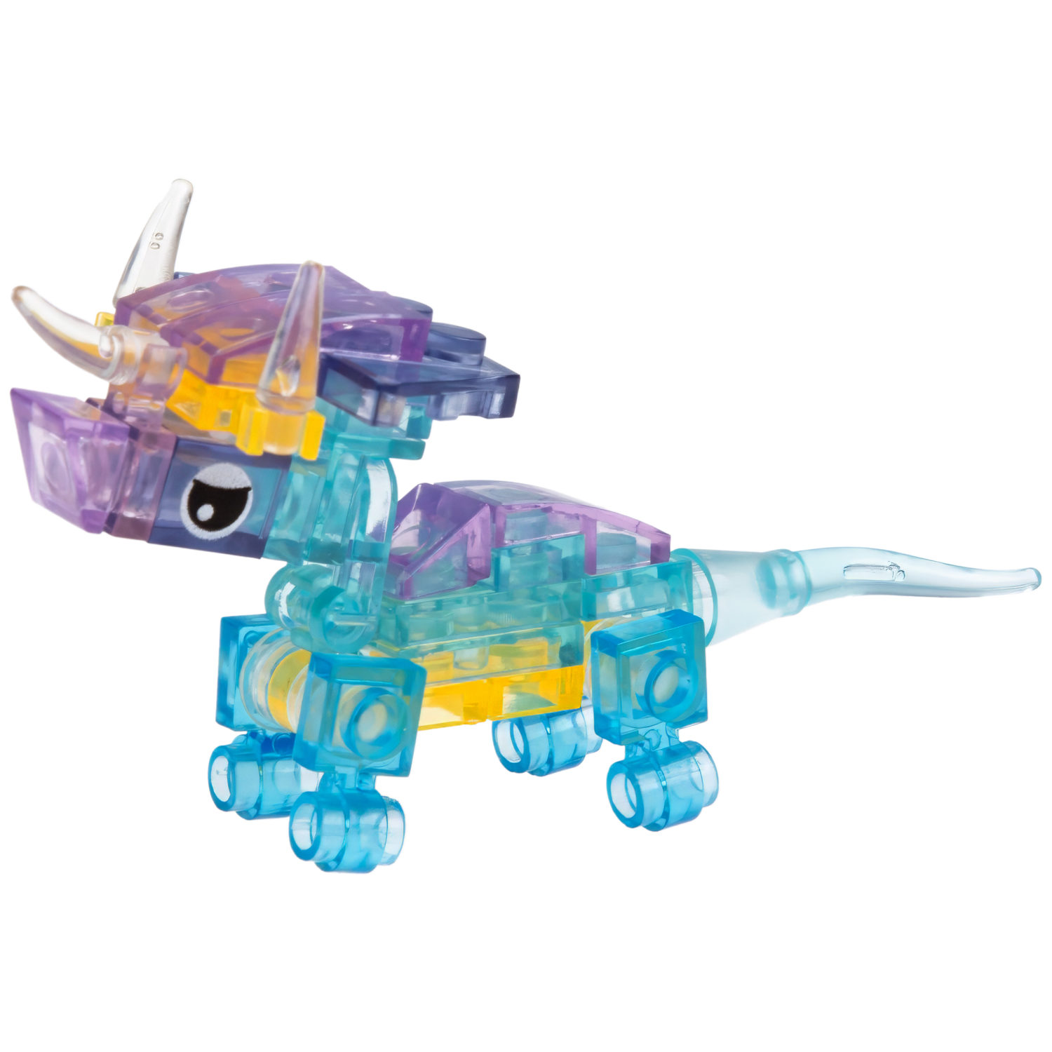 1Toy Blockformers "Планета динозавров" прозрач. блоки  (д/б 12 шт., в асс. 12 видов, коробка)