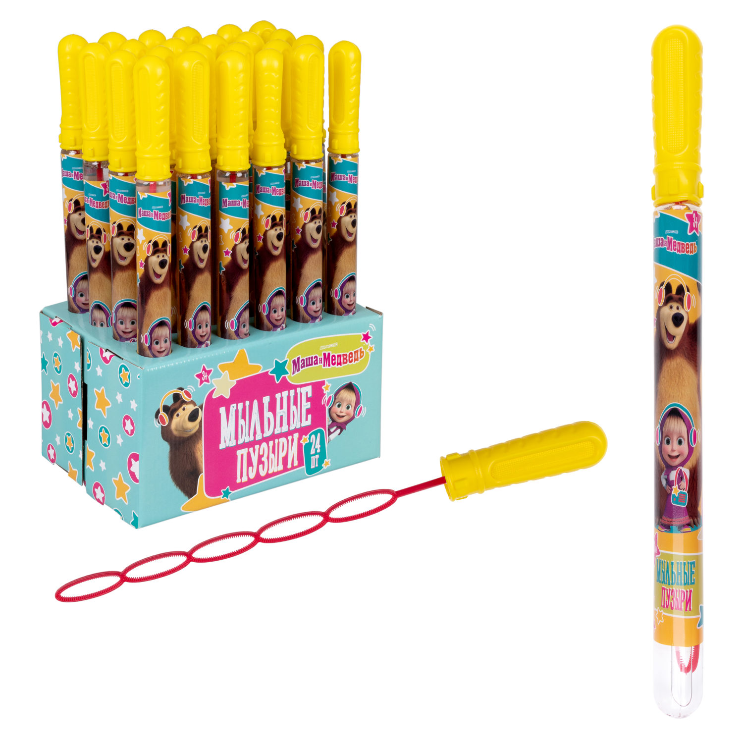 Мыльные пузыри 1TOY Маша и медведь, 120 мл