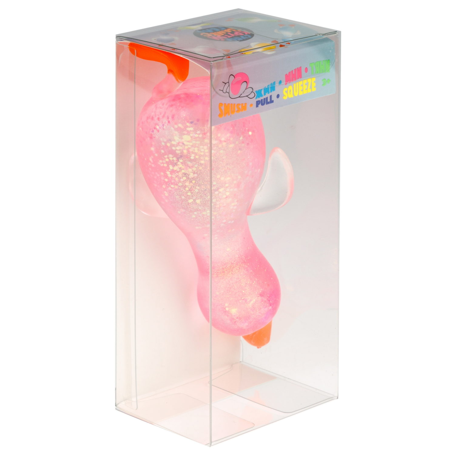 Антистресс-игрушка 1TOY Крутой замес Супергель гусь прозрачный, 9х8х5 см