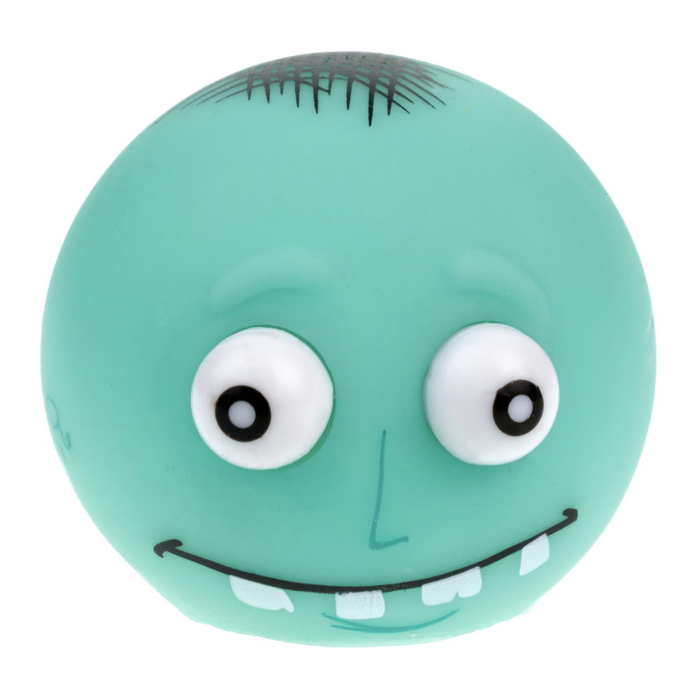 1toy Пучеглаз-антистресс голубой "Зомби" 5,5х5x4,7 см
