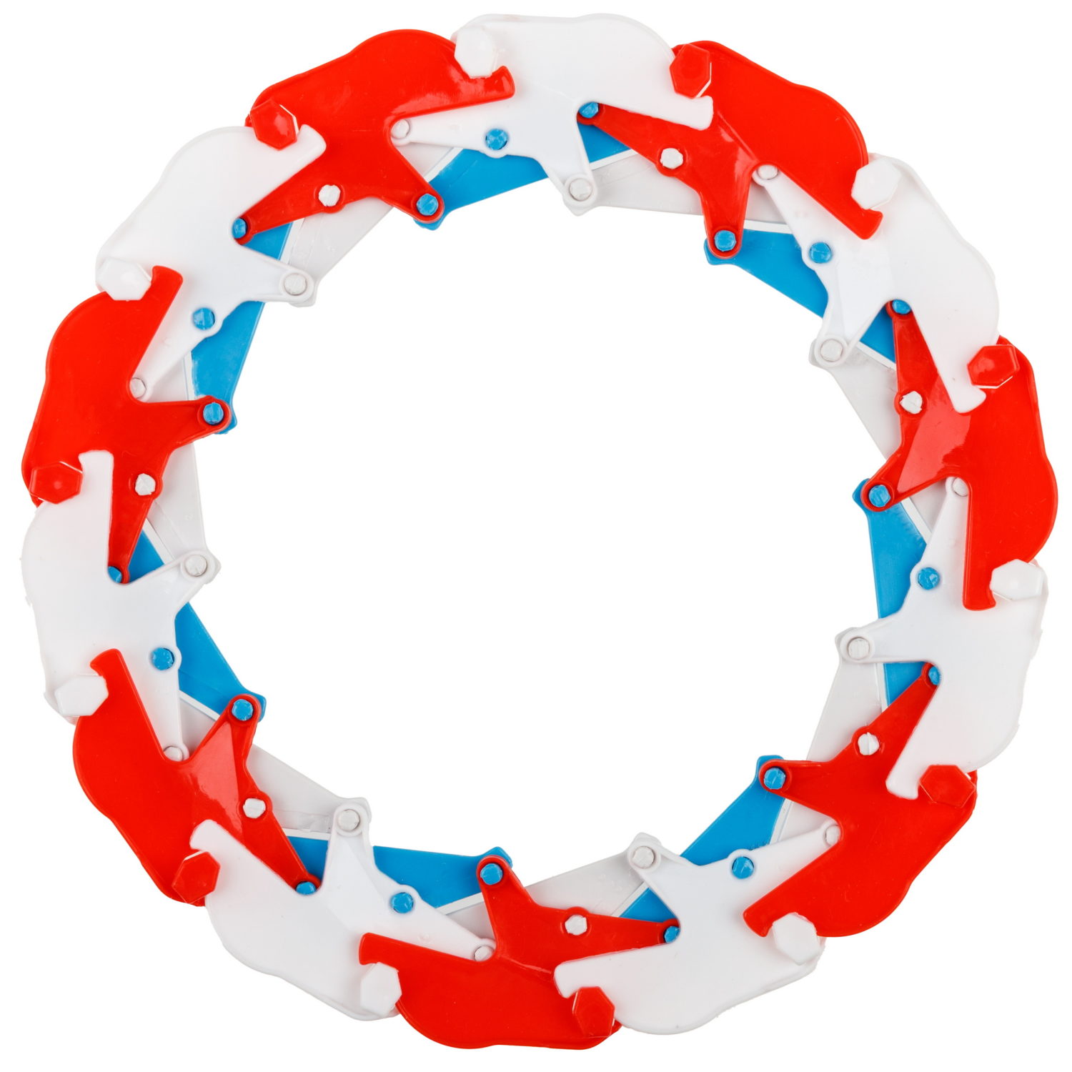 Фрисби складной 1TOY 7/14 см, двуцветный, бело-голубой