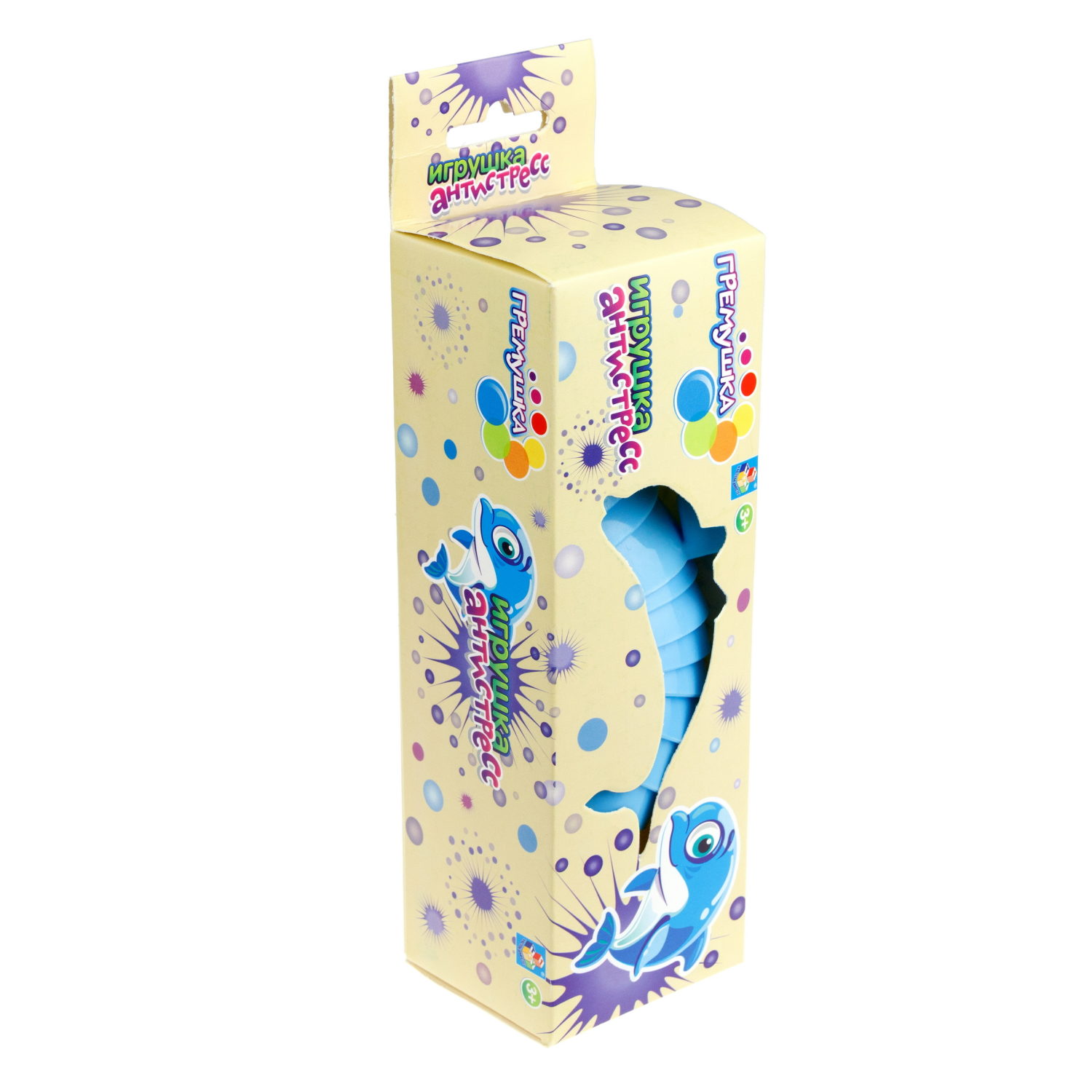 Дельфин 1TOY Гремушка, 3 цвета в ассортименте