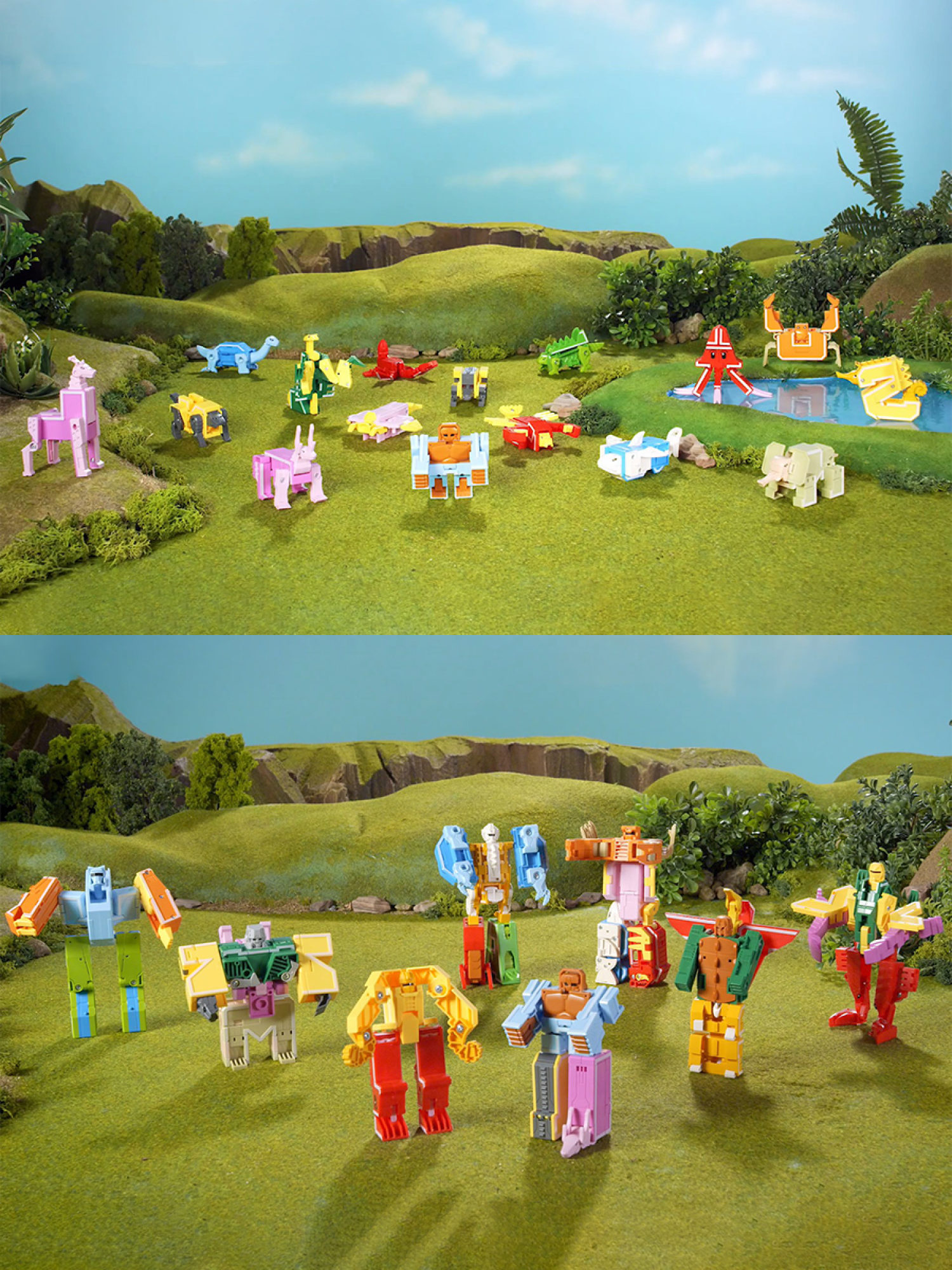 Трансформеры 1TOY, трансботы Lingvo Zoo, роботы, английские буквы от A до Z